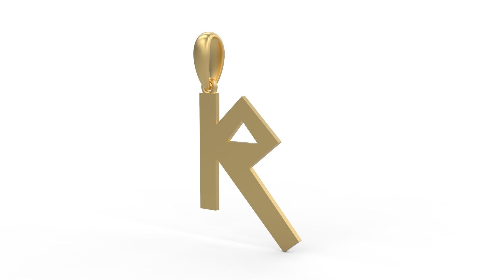 Initial Letters Pendant Iron Maiden R 3D print model_1