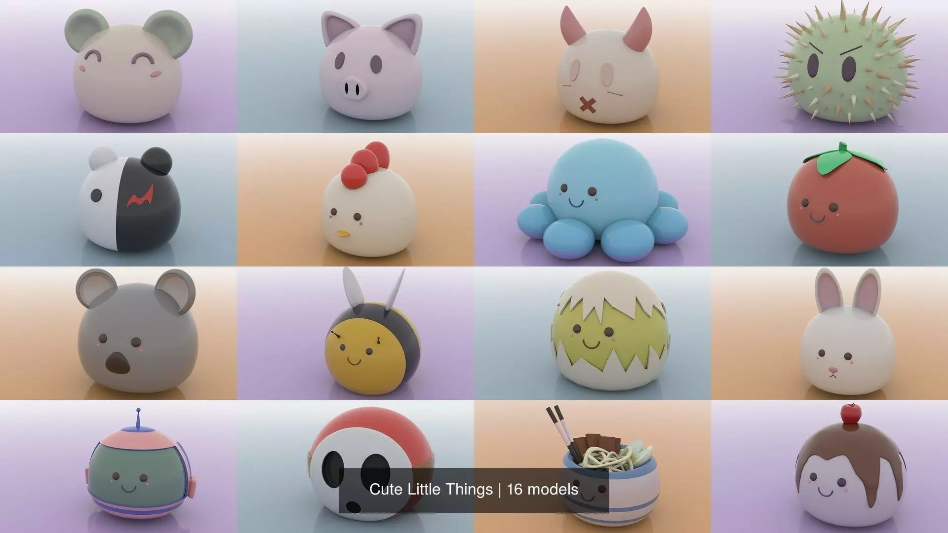 Cute Little Things 3D Model Collection_0