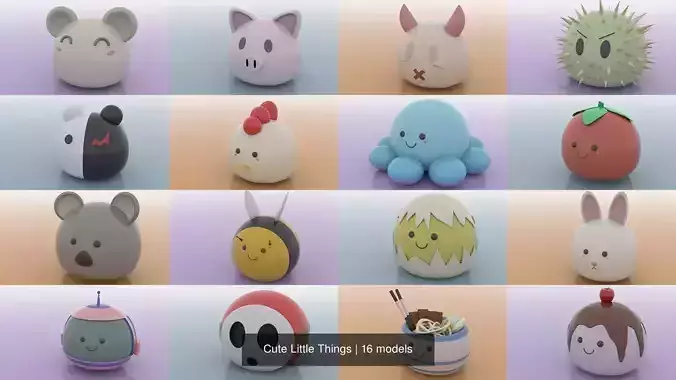 Cute Little Things 3D Model Collection