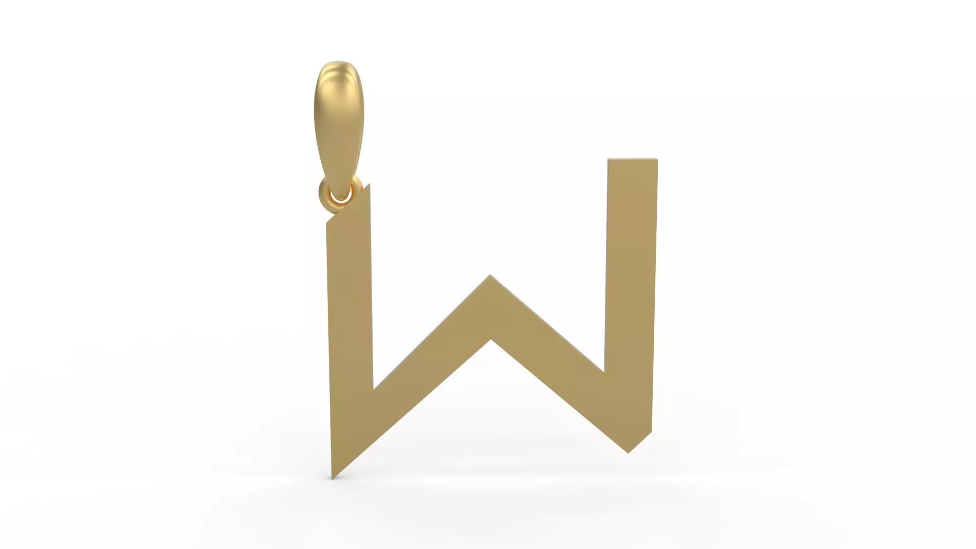 Initial Letters Pendant Iron Maiden W 3D print model_0