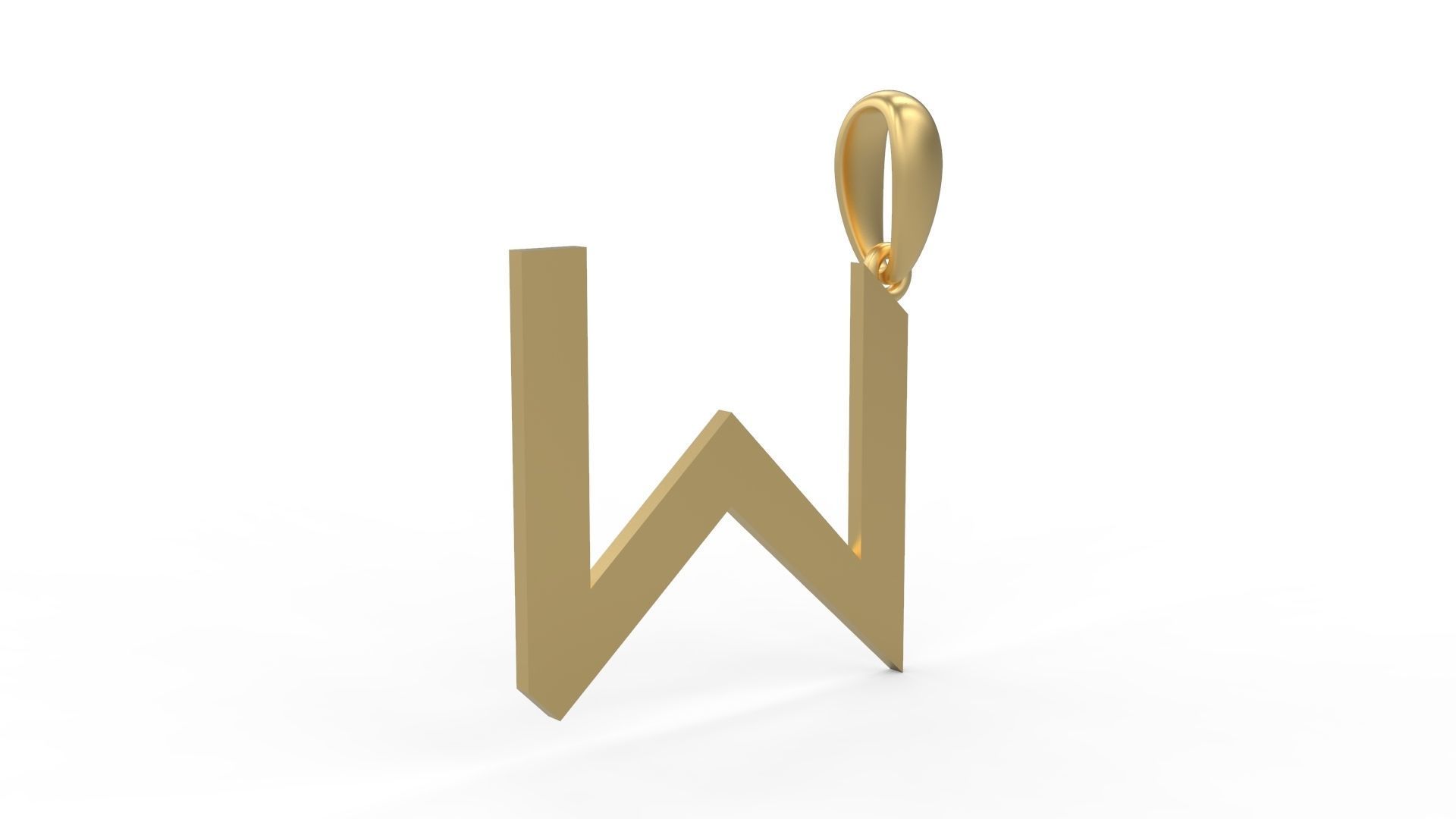 Initial Letters Pendant Iron Maiden W 3D print model_3