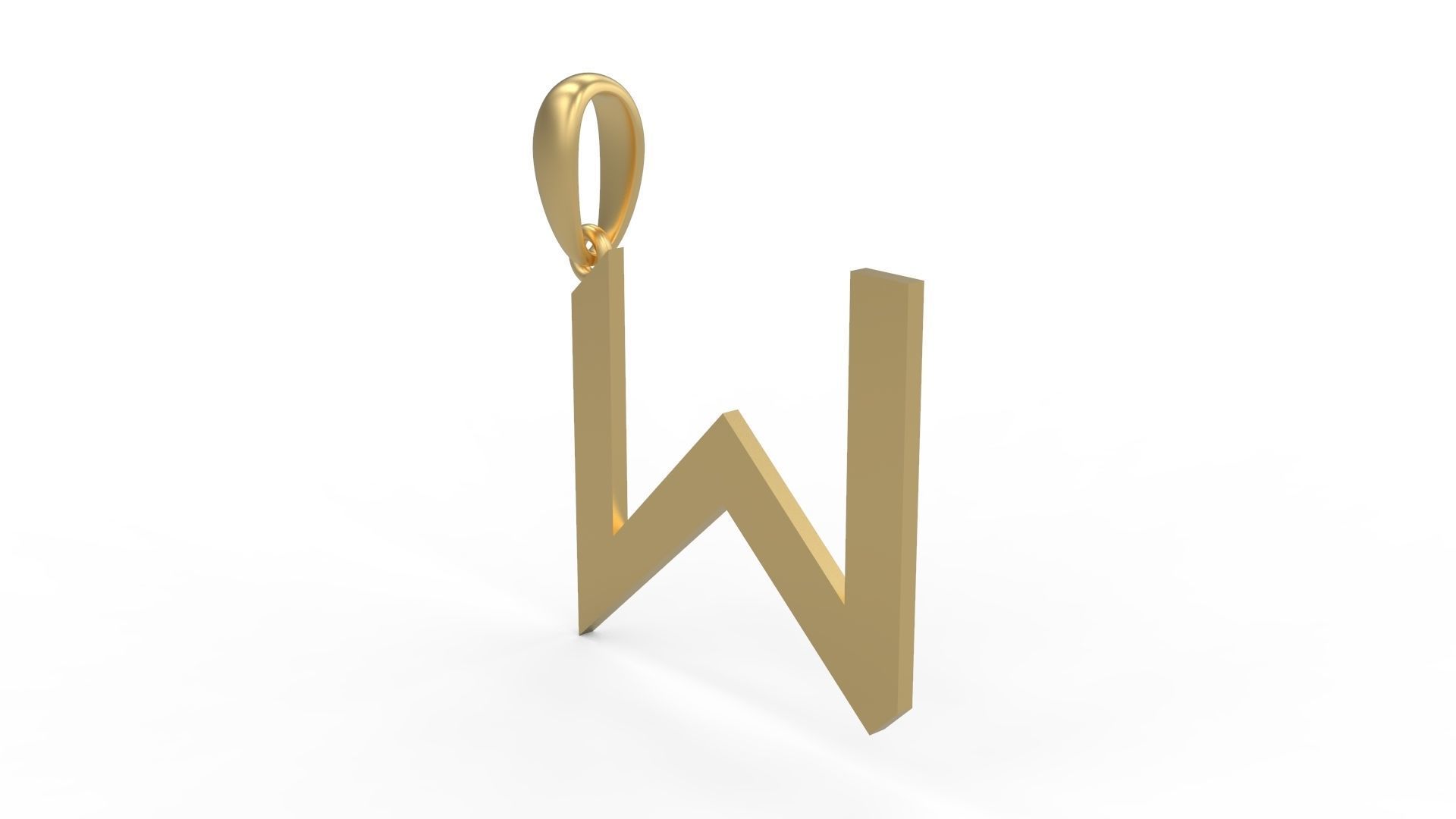 Initial Letters Pendant Iron Maiden W 3D print model_1