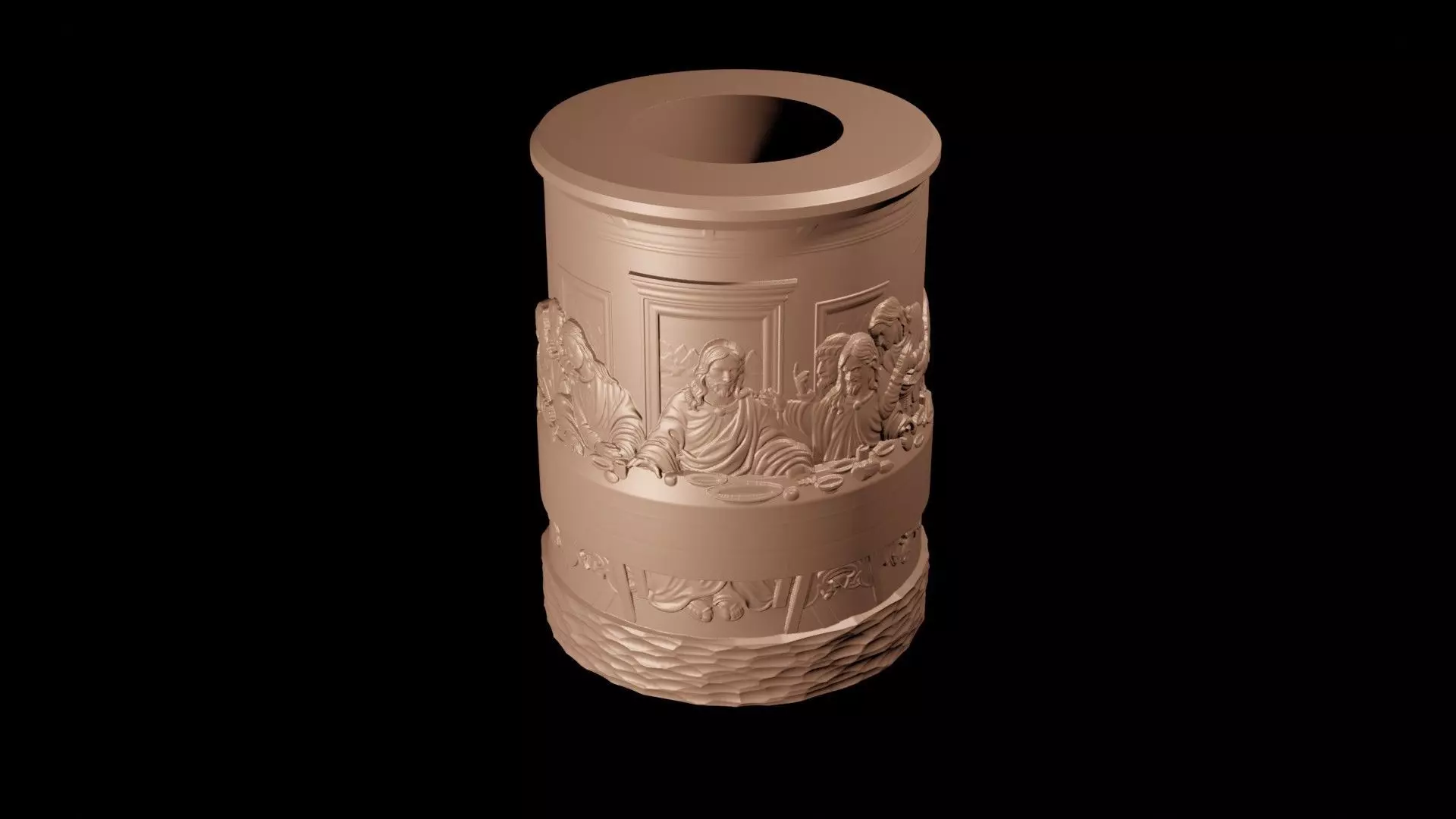 Last Supper bas-relief 3D print model