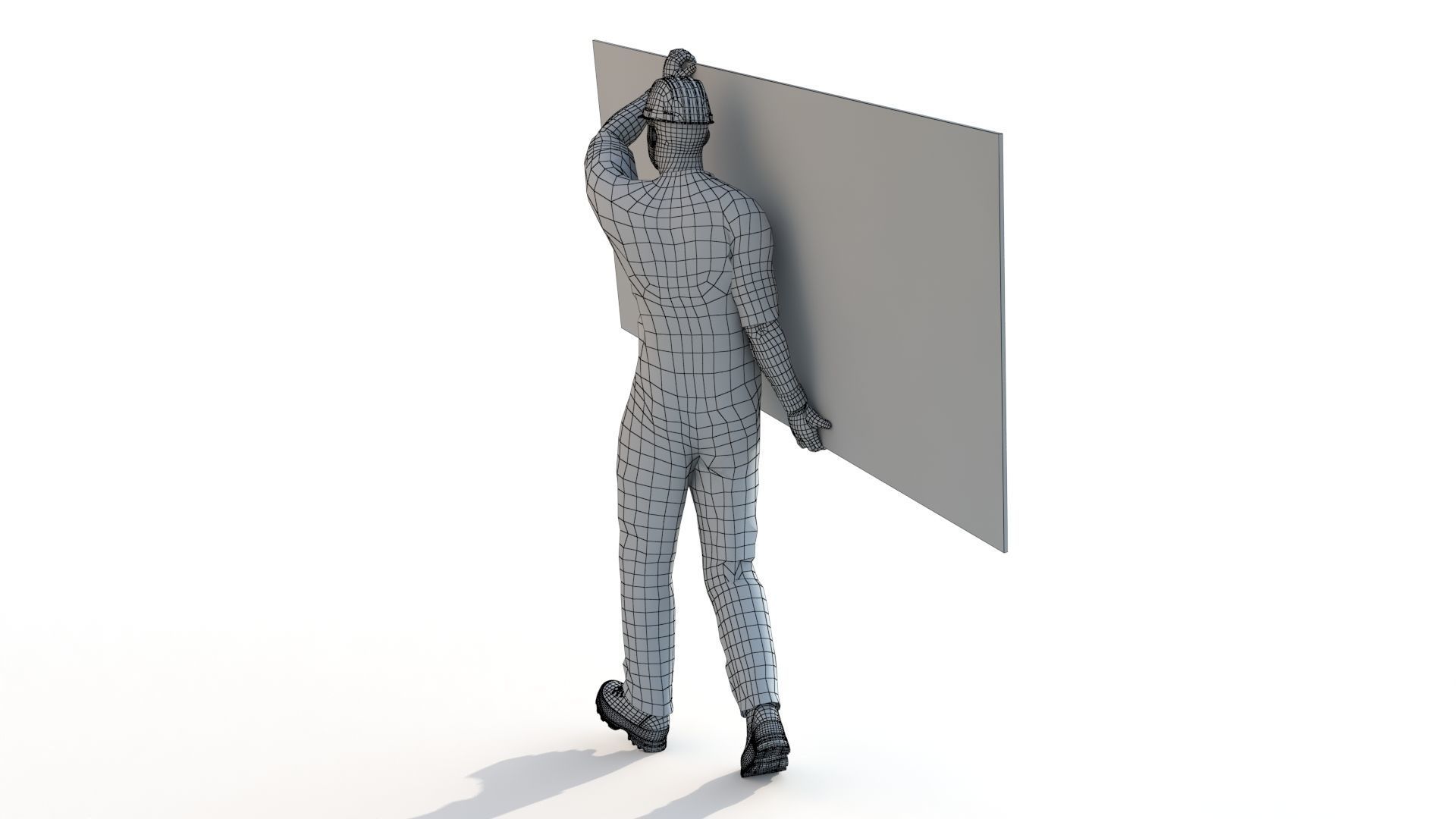 Workman Idle Animation 02 Low-poly 3D model_12