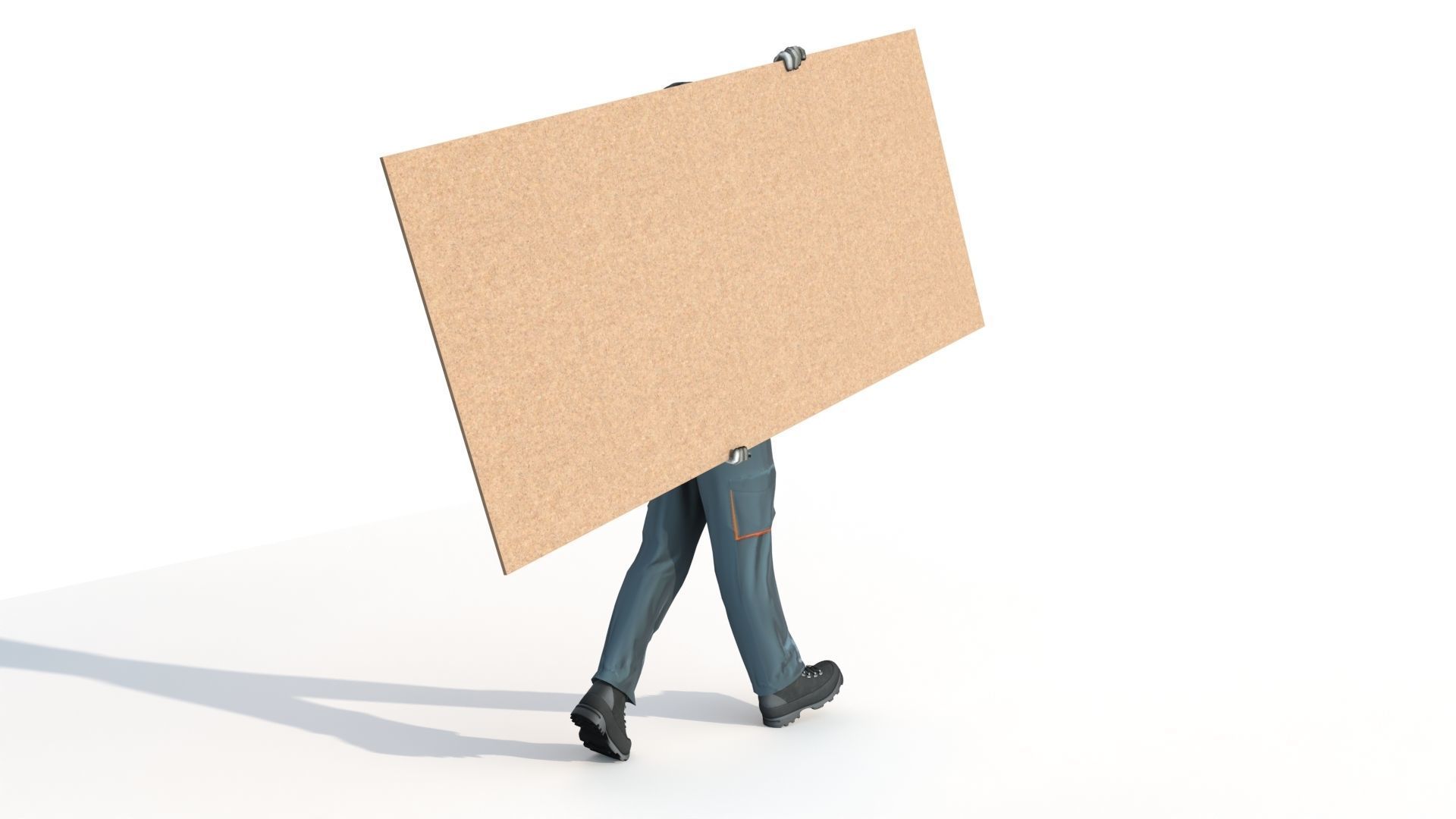 Workman Idle Animation 02 Low-poly 3D model_5