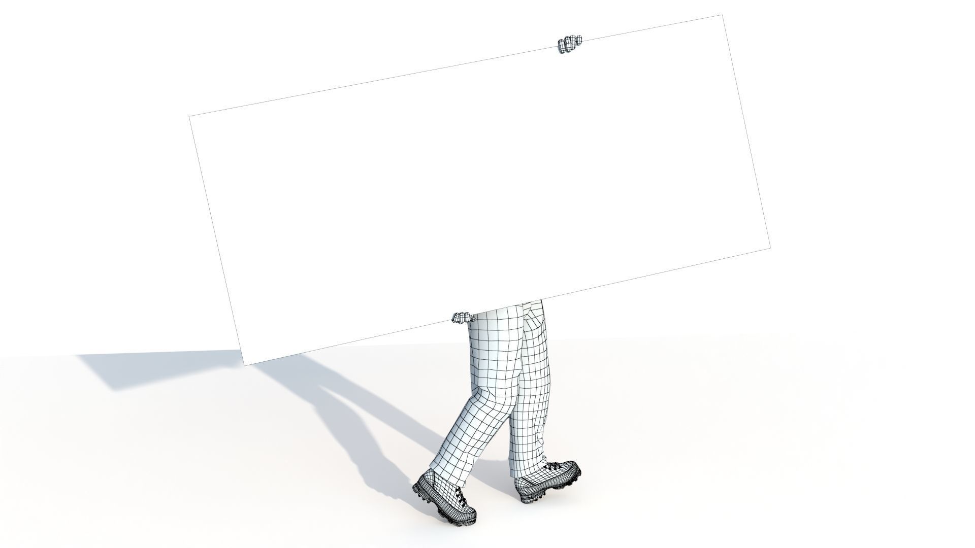 Workman Idle Animation 02 Low-poly 3D model_13