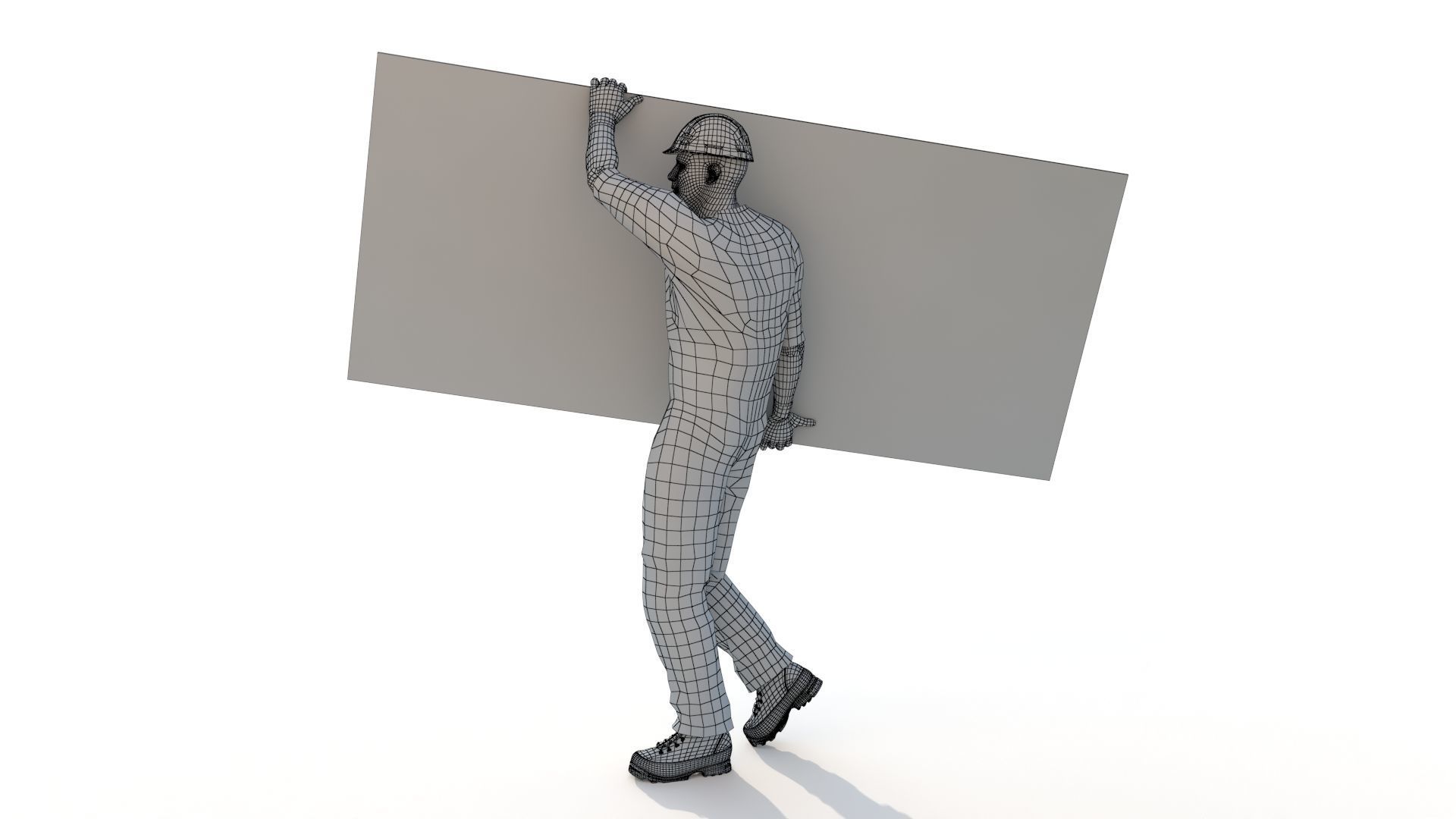 Workman Idle Animation 02 Low-poly 3D model_11