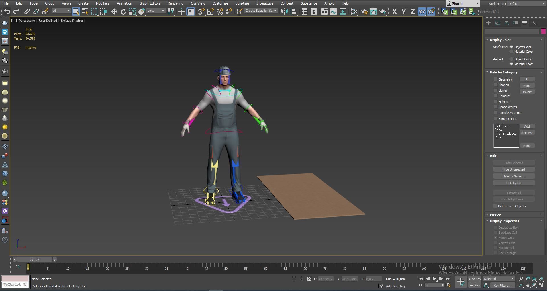 Workman Idle Animation 02 Low-poly 3D model_19