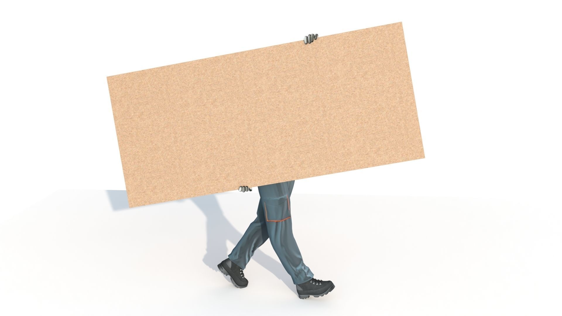 Workman Idle Animation 02 Low-poly 3D model_6