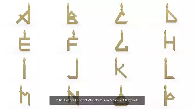 Initial Letters Pendant Alphabets Iron Maiden