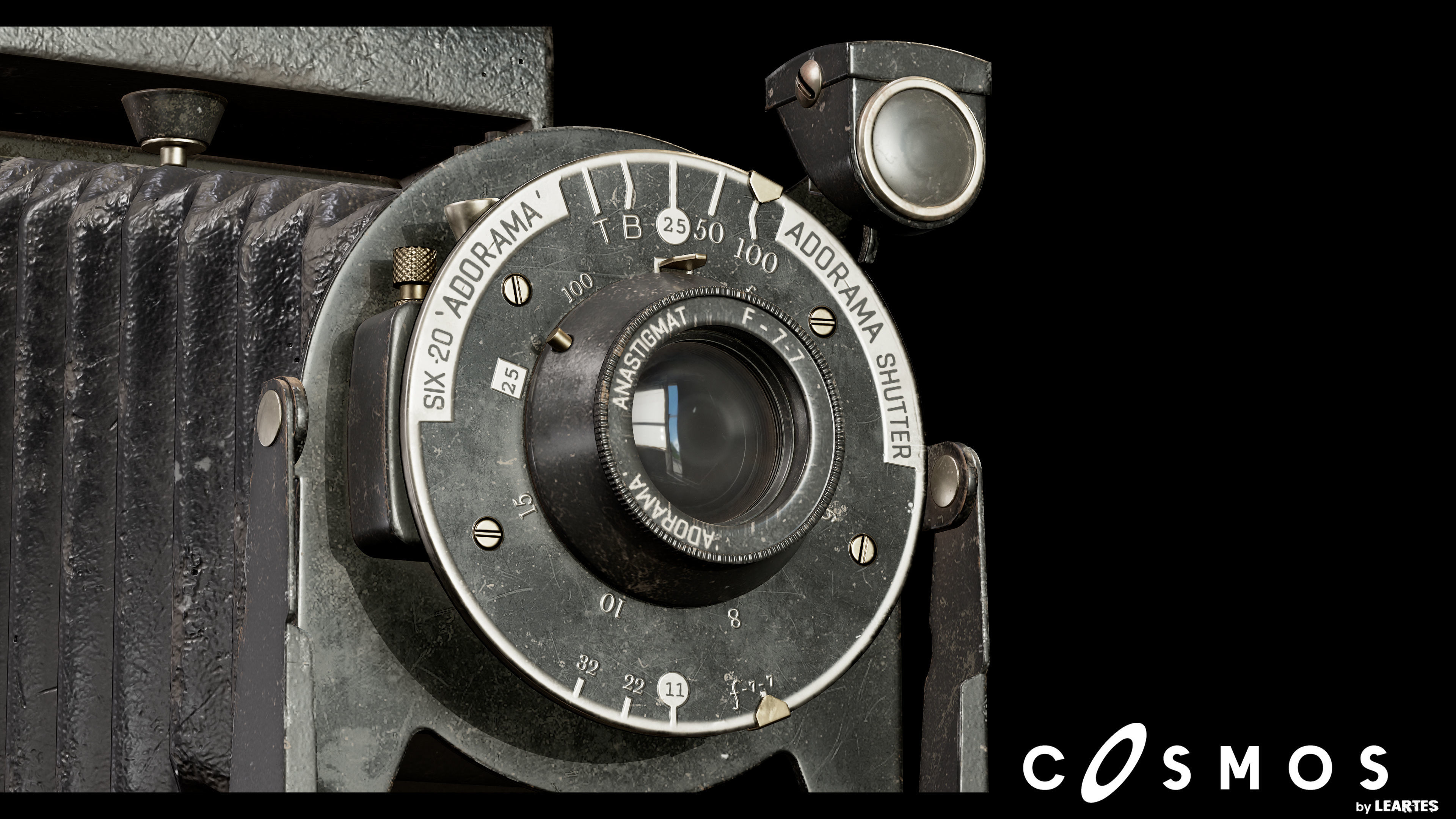 Vintage Camera  Low-poly 3D model_3