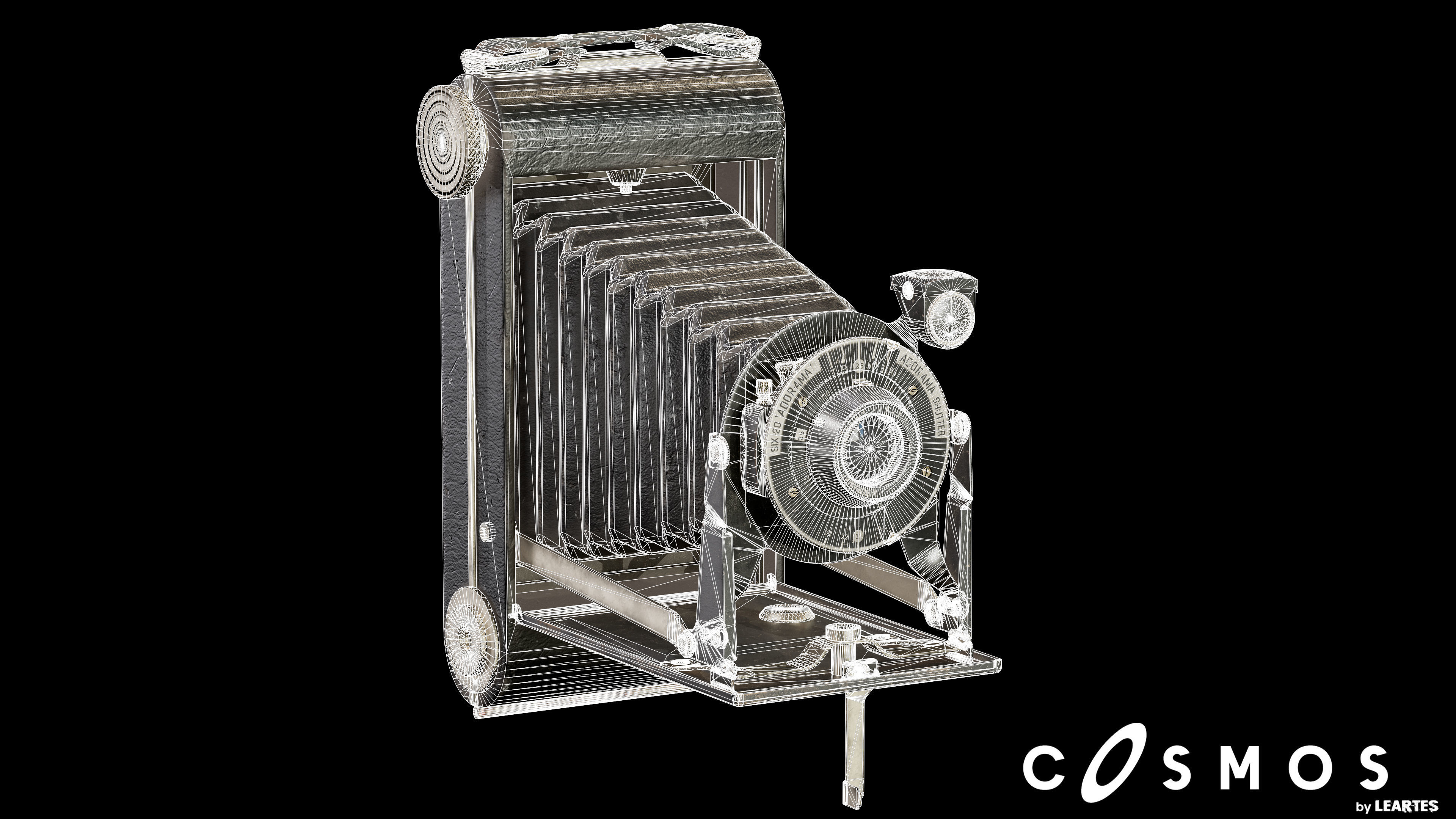 Vintage Camera  Low-poly 3D model_5