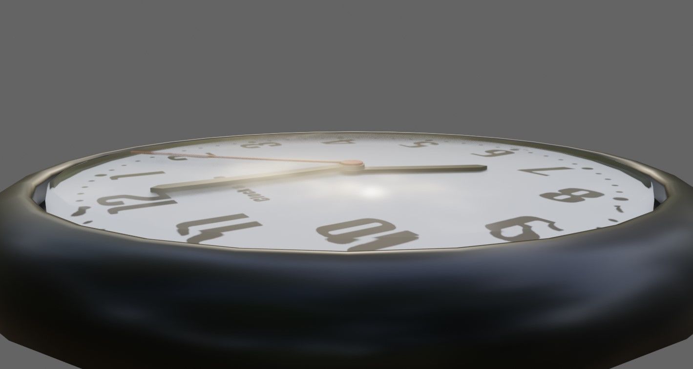 Wall Clock - Relogio de Parede Low-poly 3D model_3