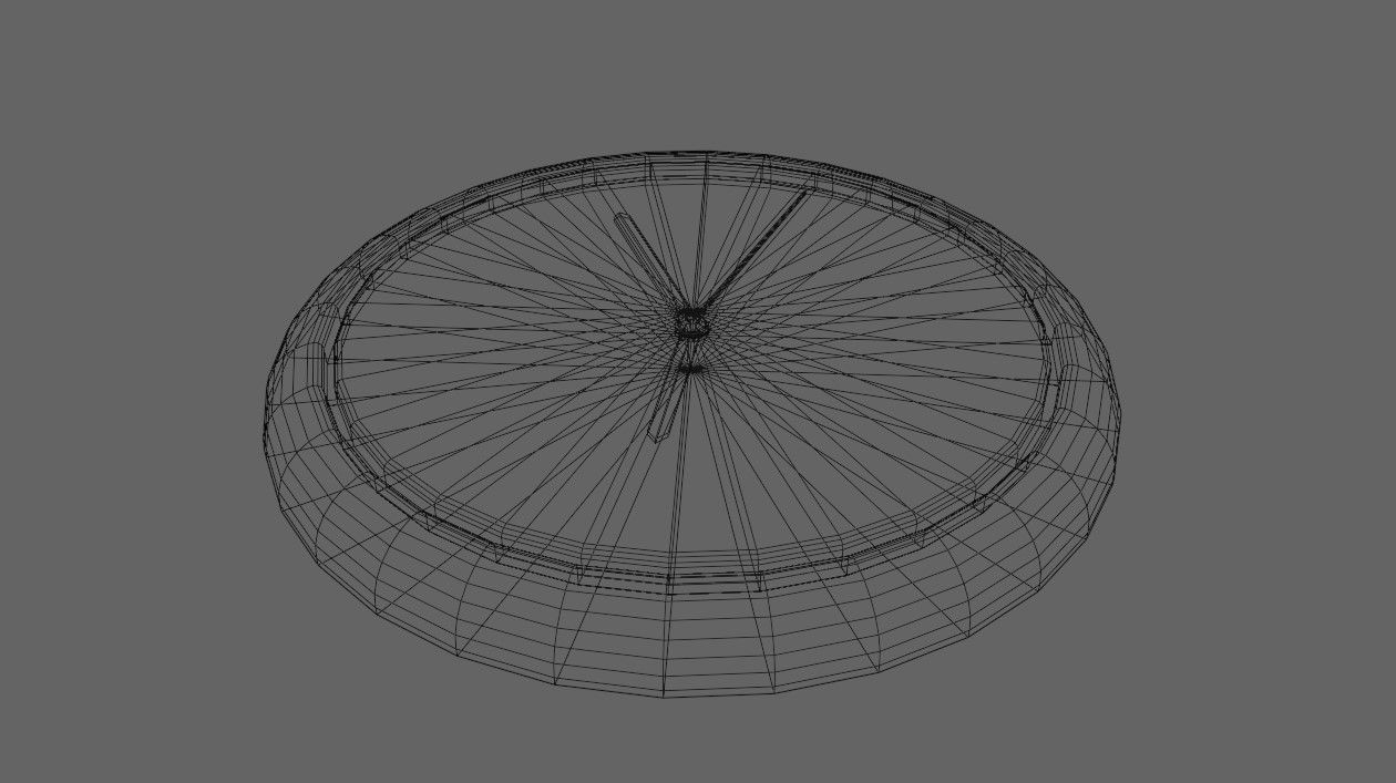 Wall Clock - Relogio de Parede Low-poly 3D model_13