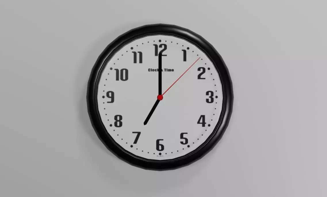 Wall Clock - Relogio de Parede Low-poly 3D model_0