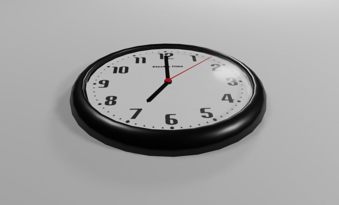 Wall Clock - Relogio de Parede Low-poly 3D model_8