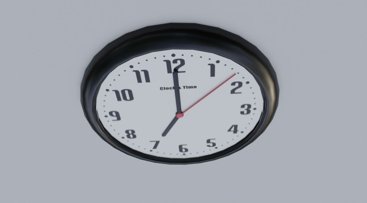 Wall Clock - Relogio de Parede Low-poly 3D model_19