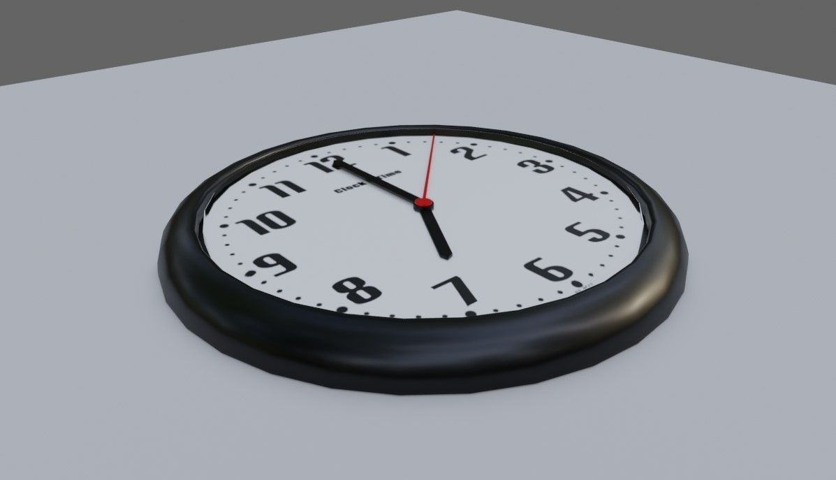Wall Clock - Relogio de Parede Low-poly 3D model_7