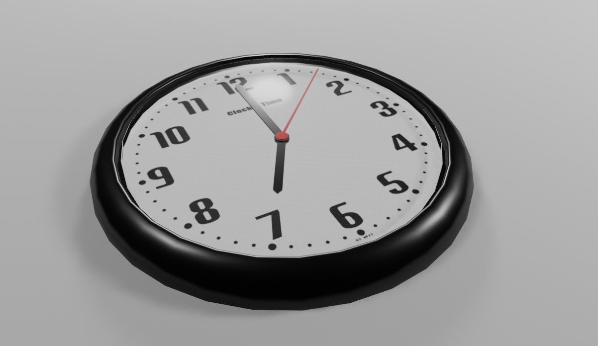 Wall Clock - Relogio de Parede Low-poly 3D model_2