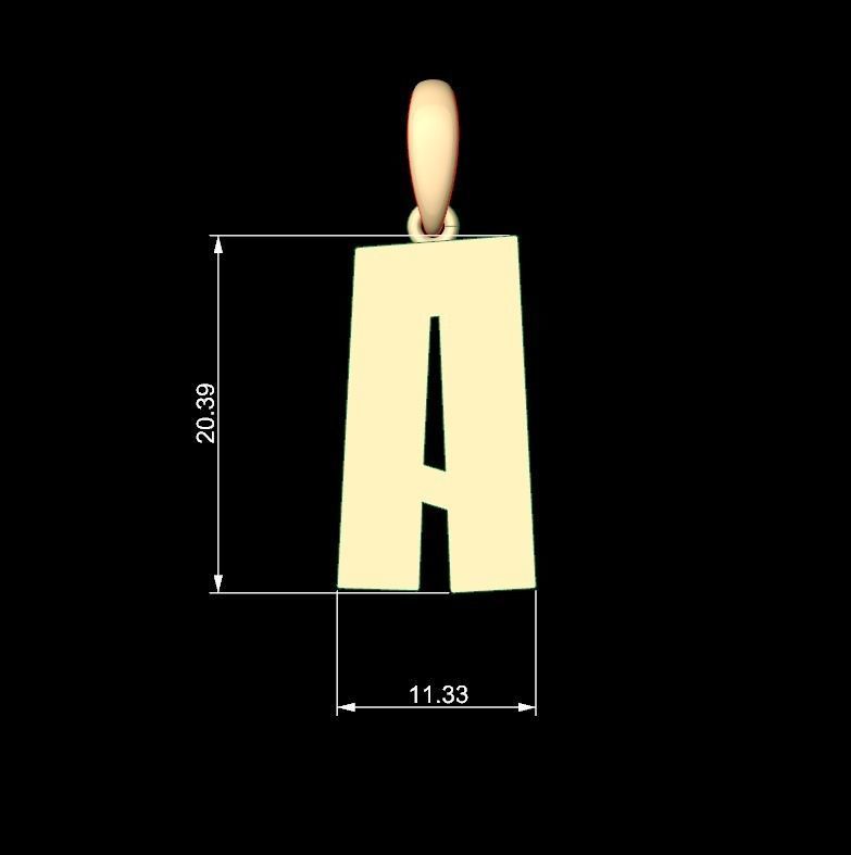 Initial Letters Pendant Jack Stanislav A 3D print model_4