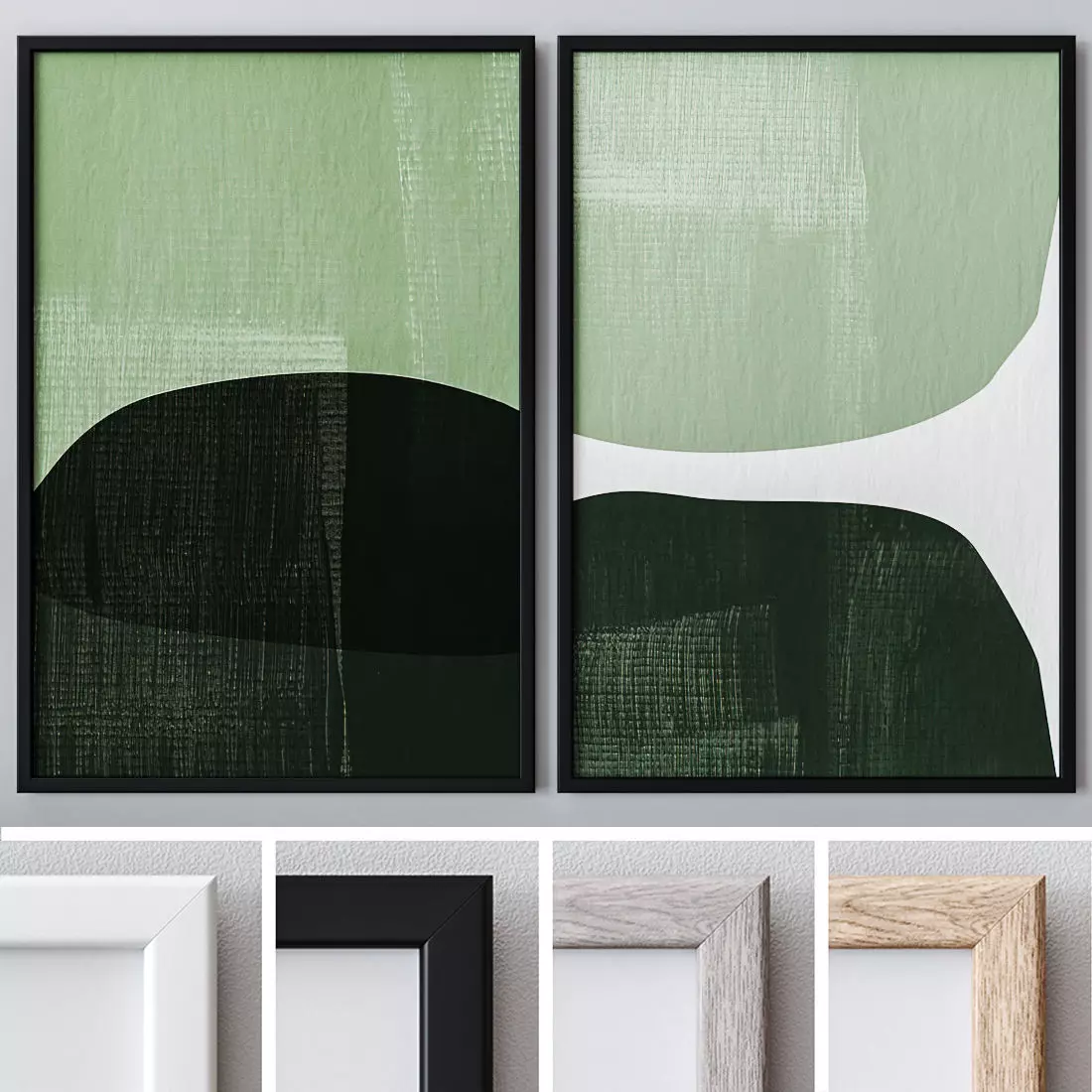 Set of large wall paintings 534 3D model_0