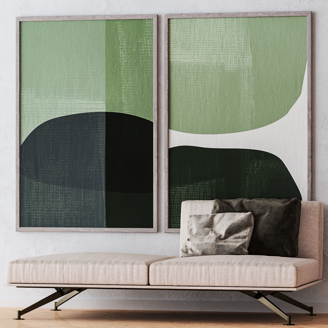 Set of large wall paintings 534 3D model_1