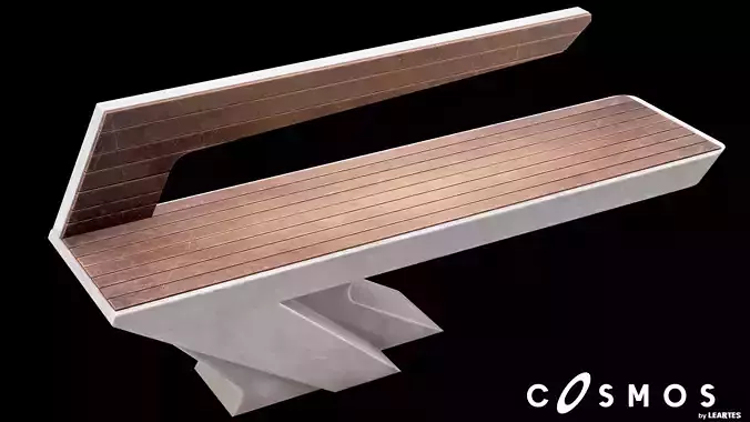 Cyberpunk Bench - 1 Low-poly 3D model