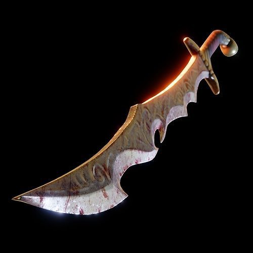 Ancient sword Low-poly 3D model