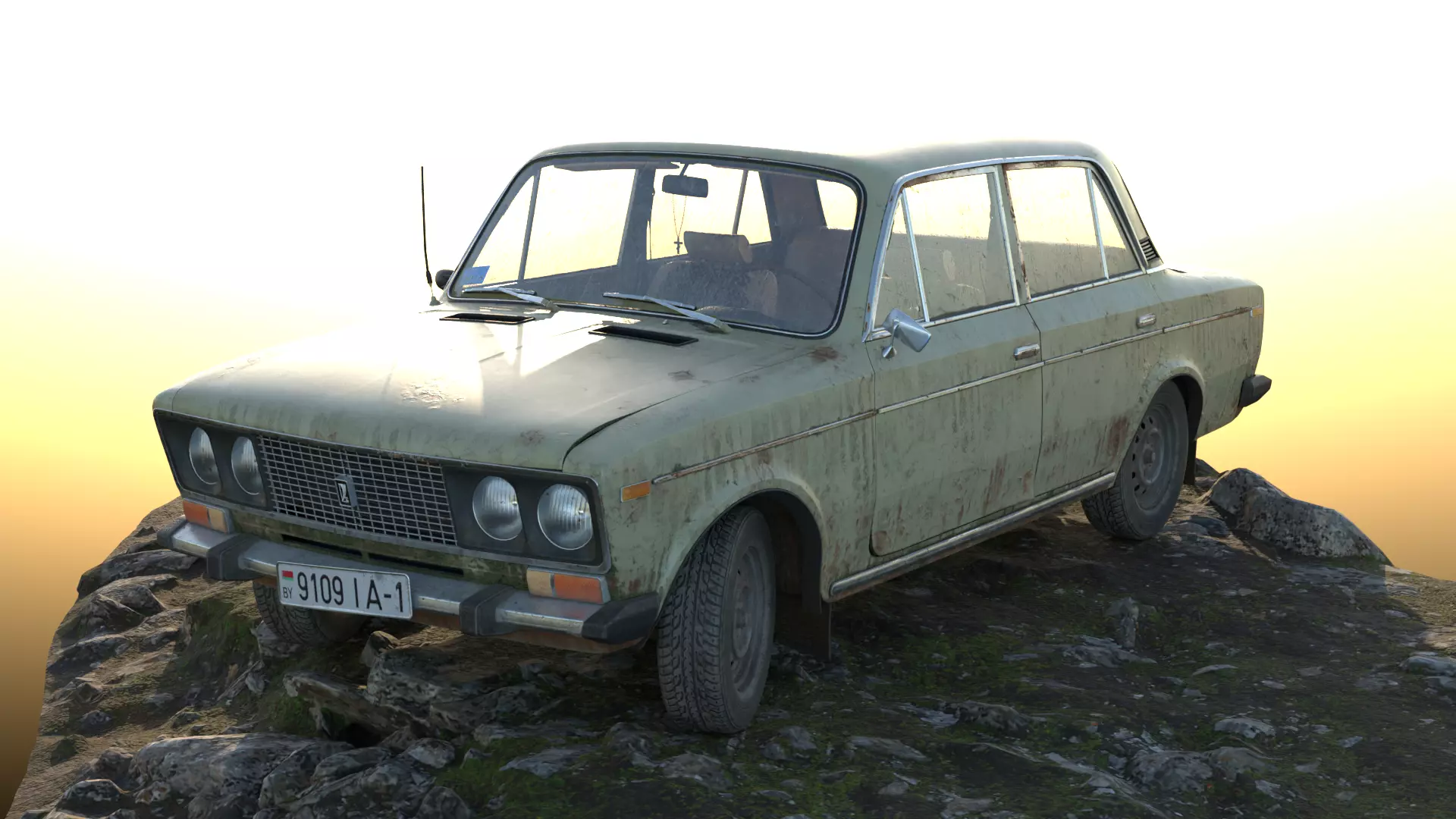 vaz 2106 Low-poly 3D model_0