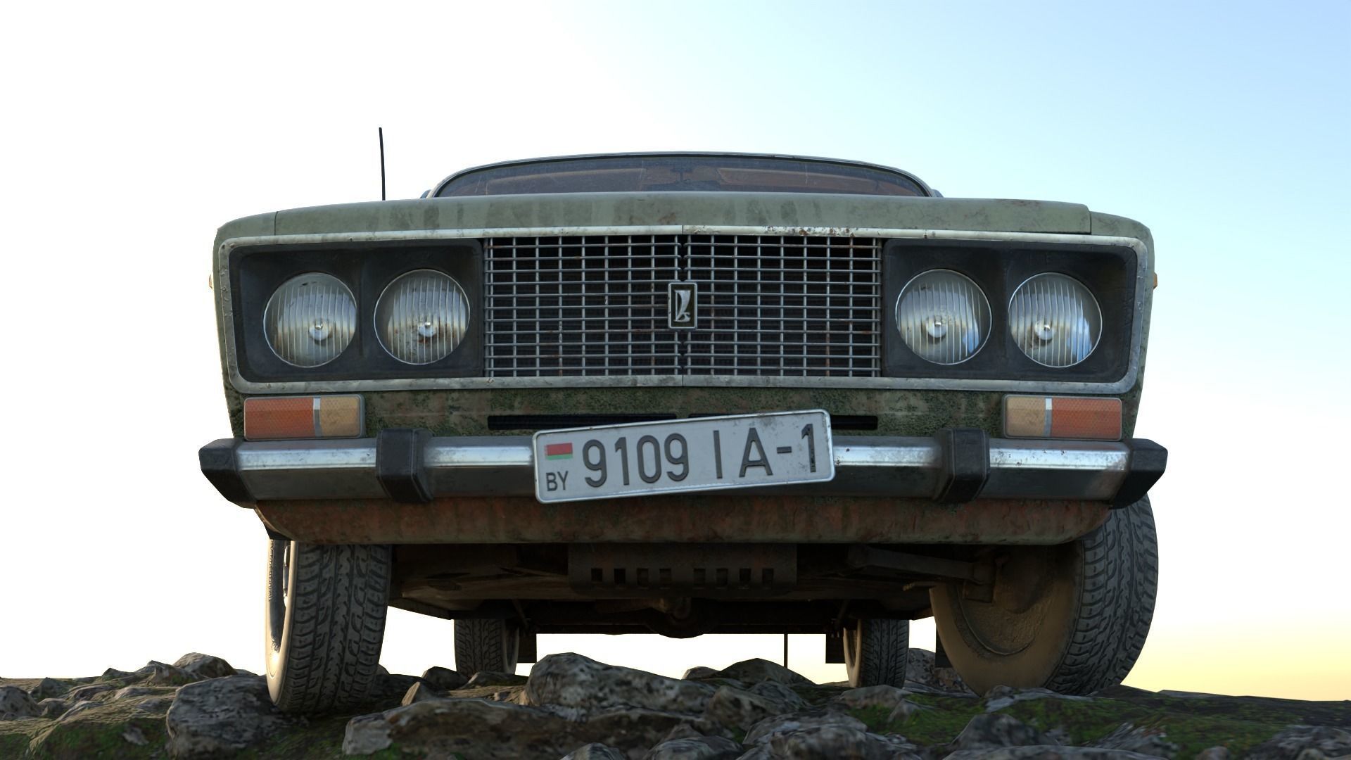 vaz 2106 Low-poly 3D model_5