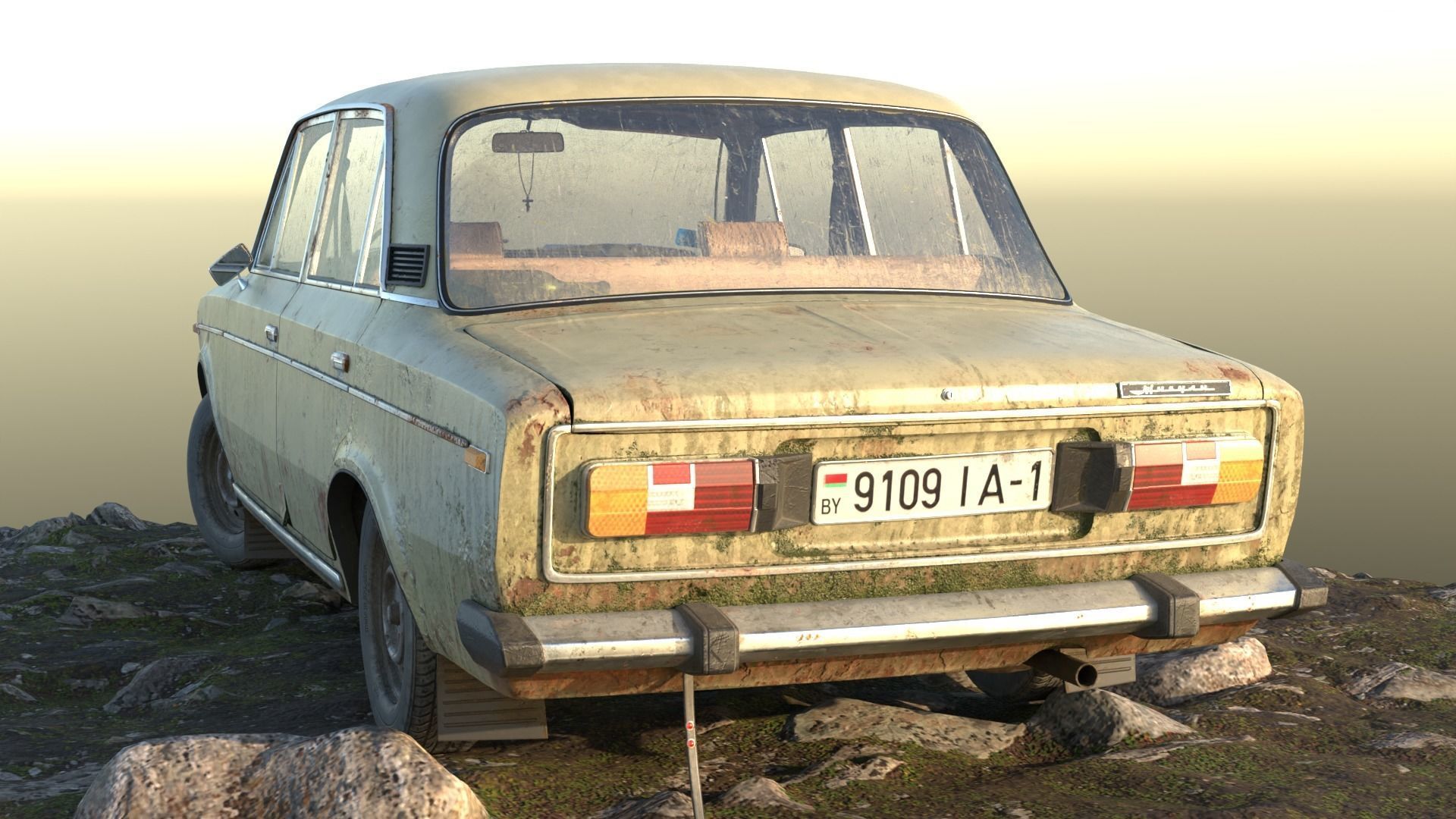 vaz 2106 Low-poly 3D model_7