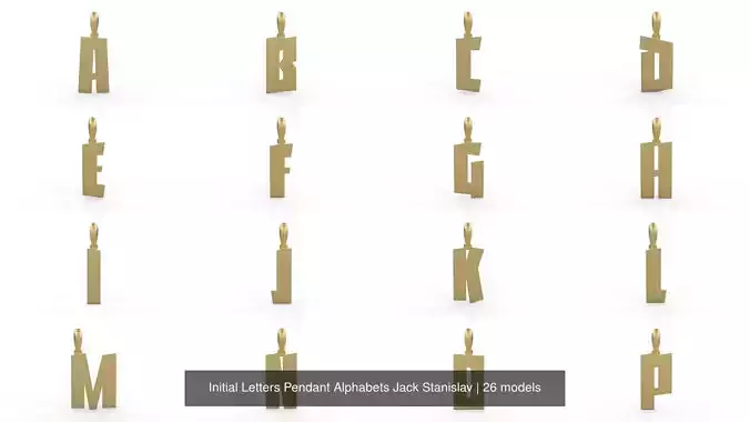 Initial Letters Pendant Alphabets Jack Stanislav