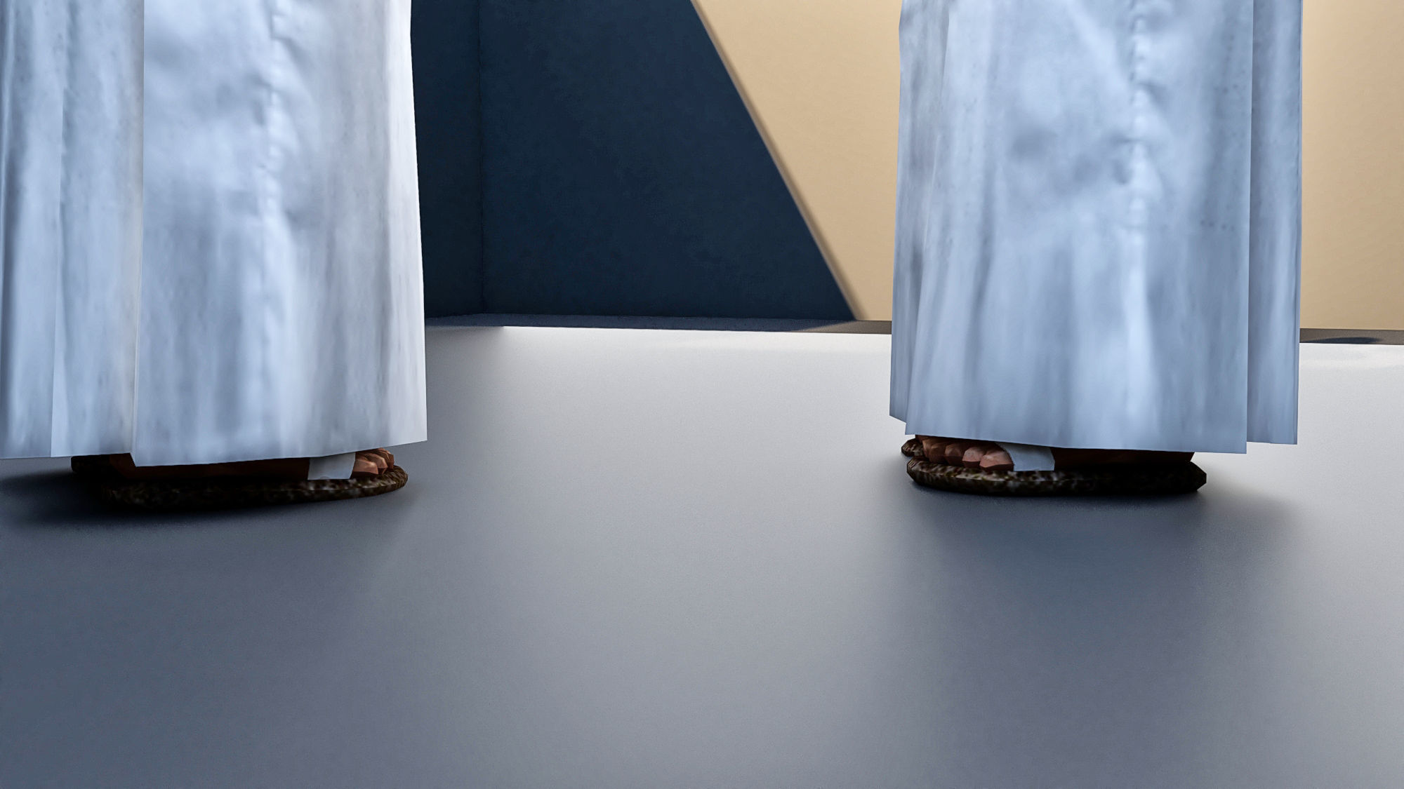 Traditional arab man qatar from dubaii posed standing 3D model 3D model_4