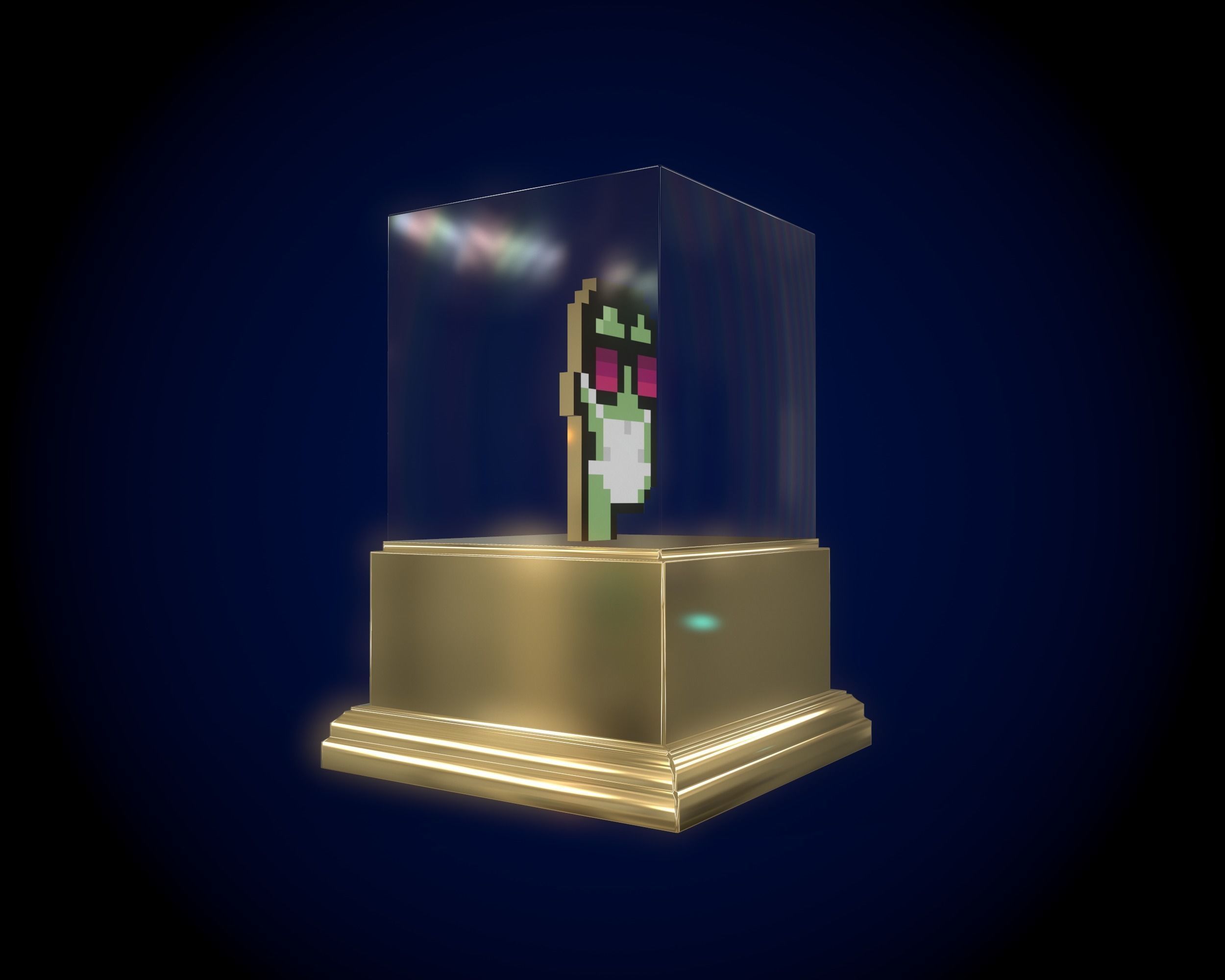 Gold Punk Low-poly 3D model_3