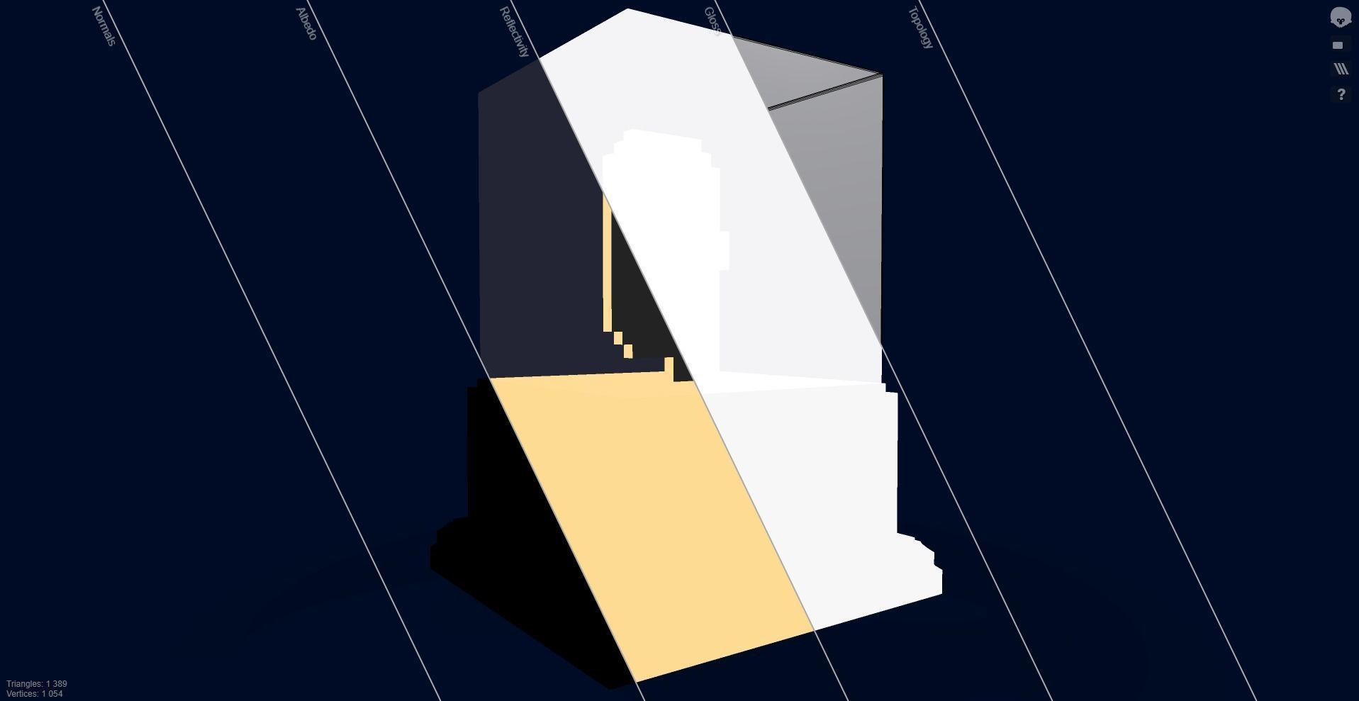 Gold Punk Low-poly 3D model_7