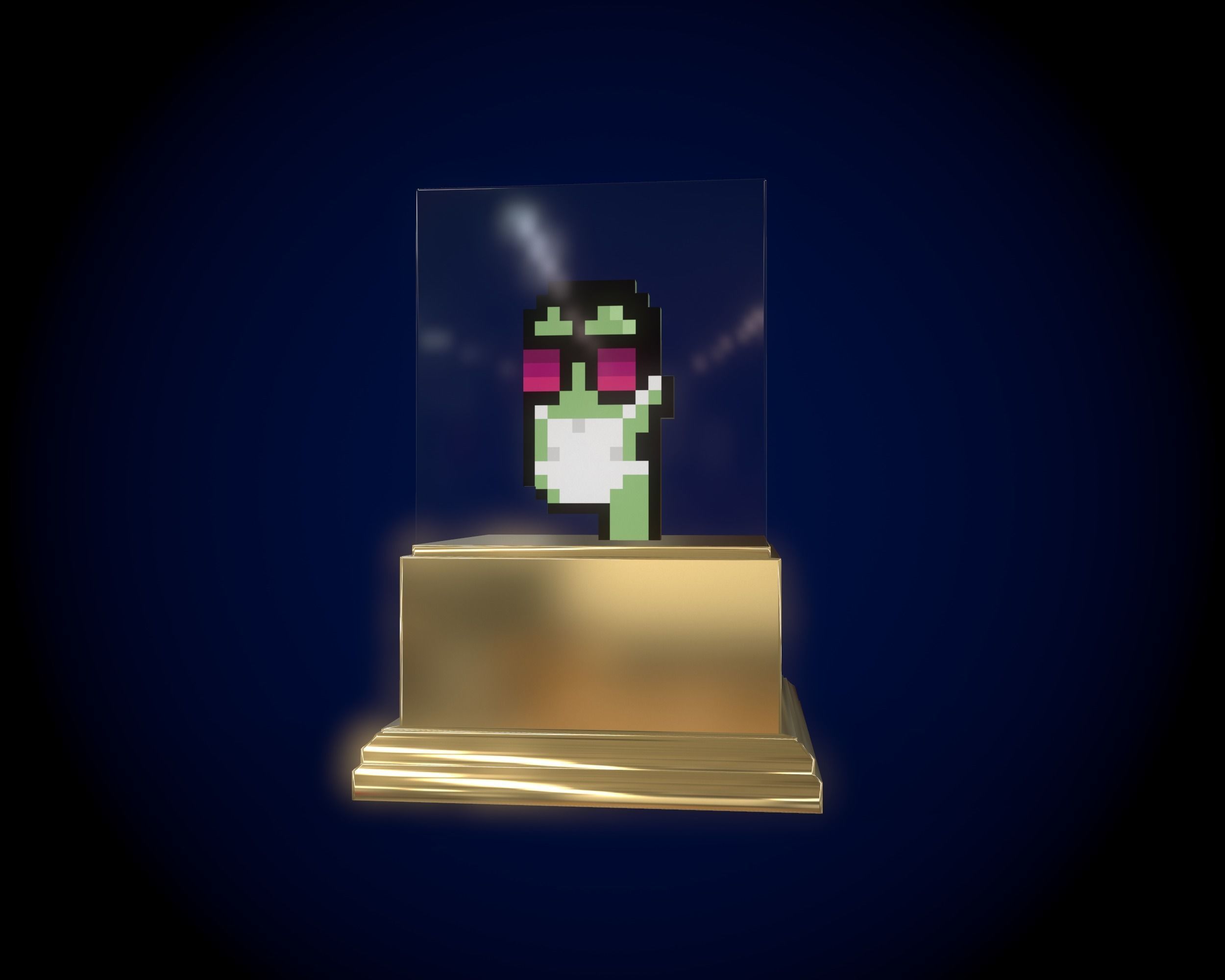 Gold Punk Low-poly 3D model_6