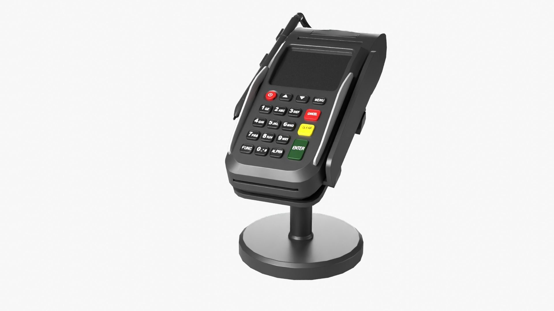 POS Payment Terminal Low-poly 3D model_2