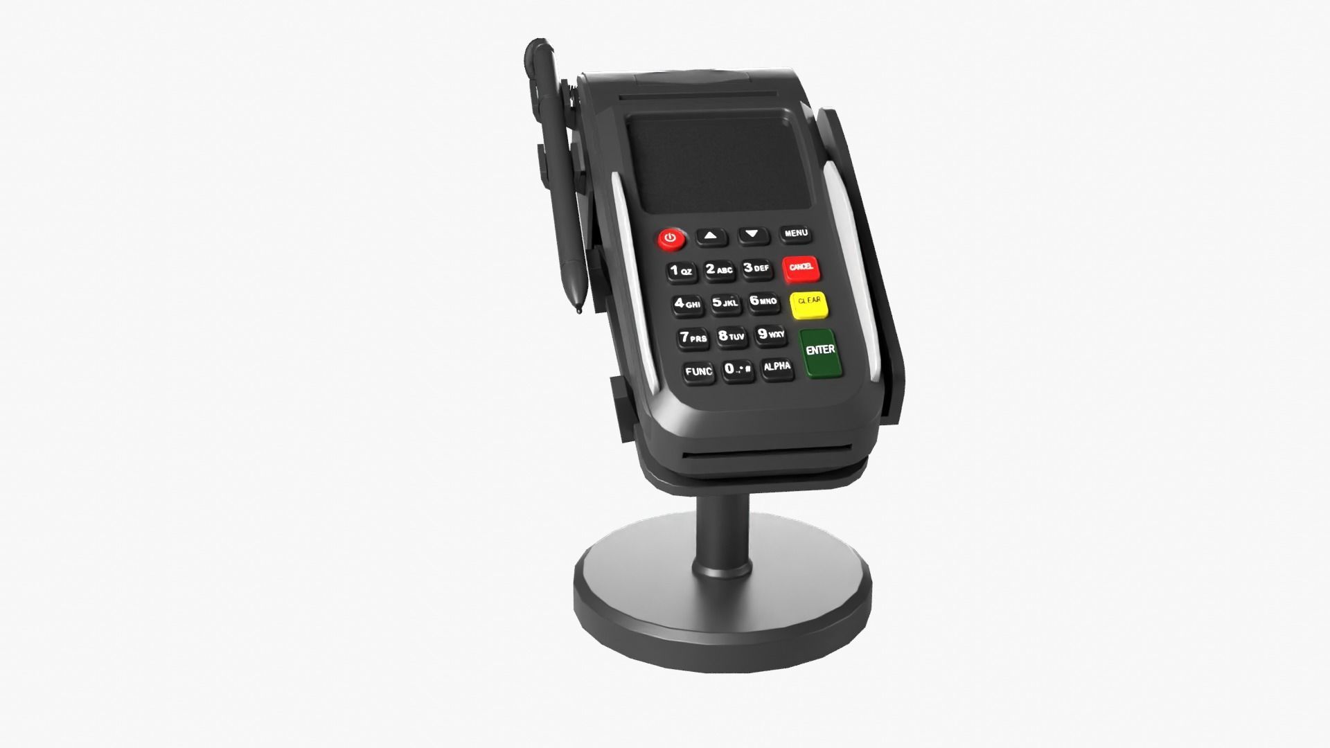 POS Payment Terminal Low-poly 3D model_1