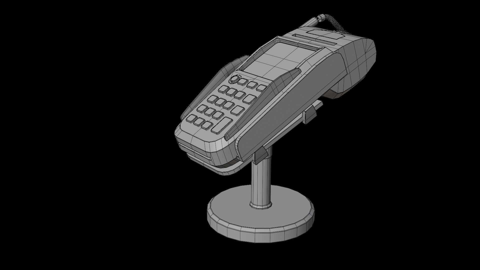 POS Payment Terminal Low-poly 3D model_14
