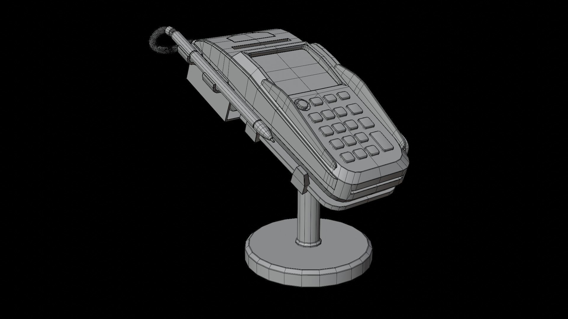 POS Payment Terminal Low-poly 3D model_13