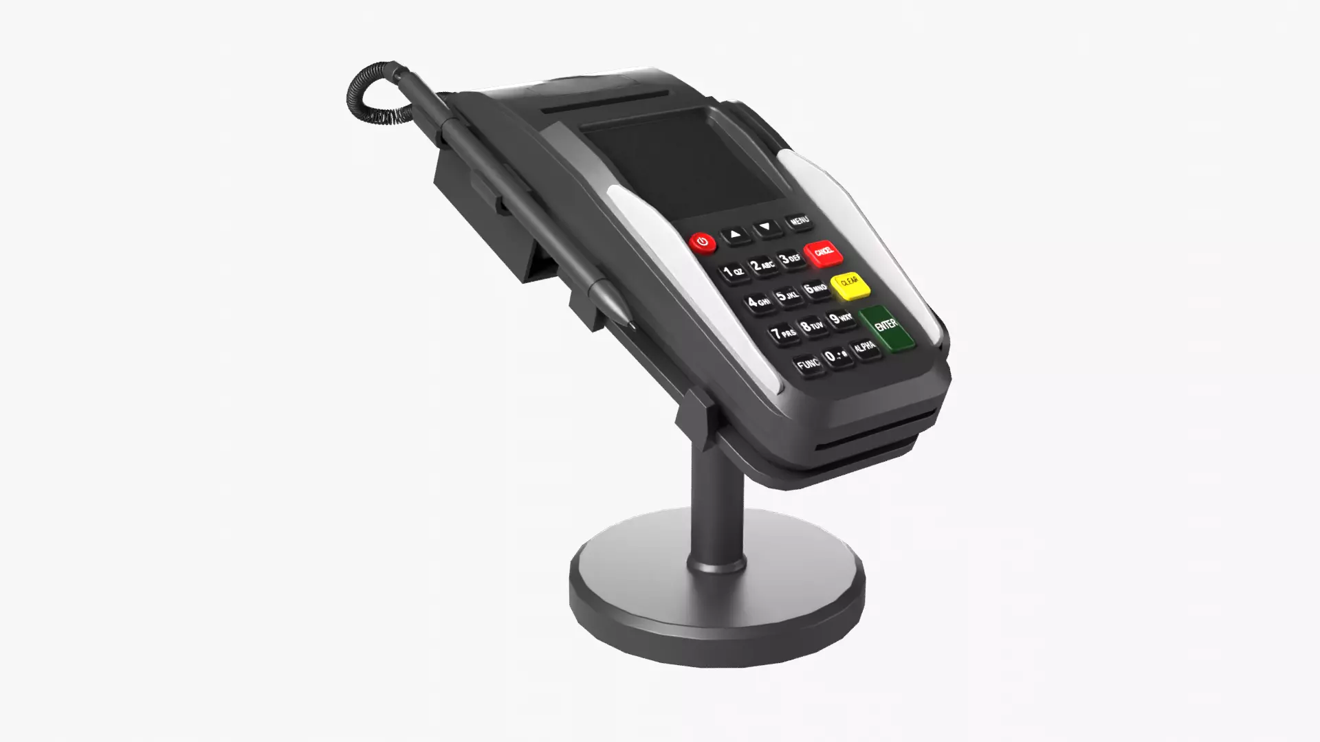 POS Payment Terminal Low-poly 3D model_0