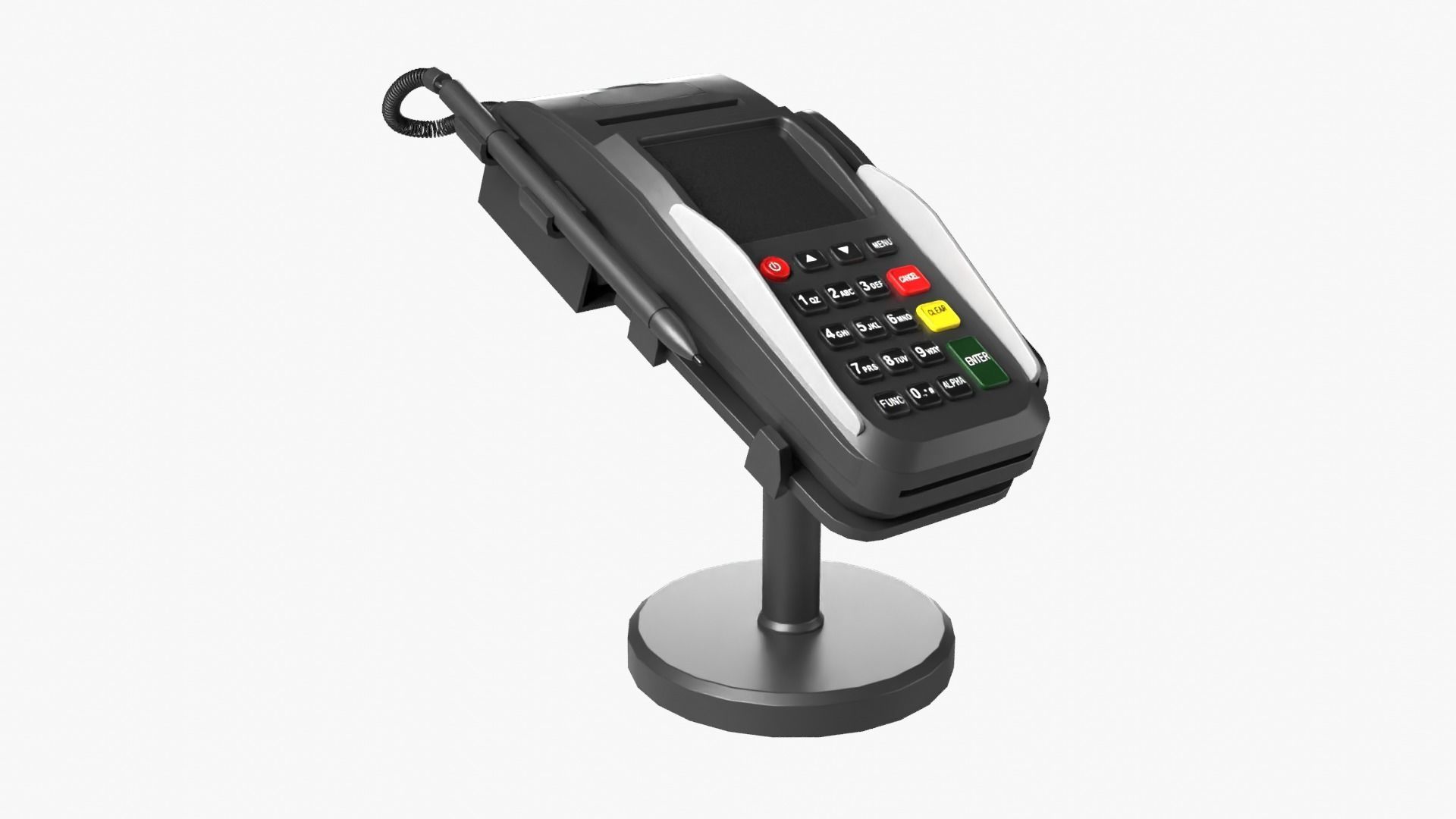 POS Payment Terminal Low-poly 3D model_12