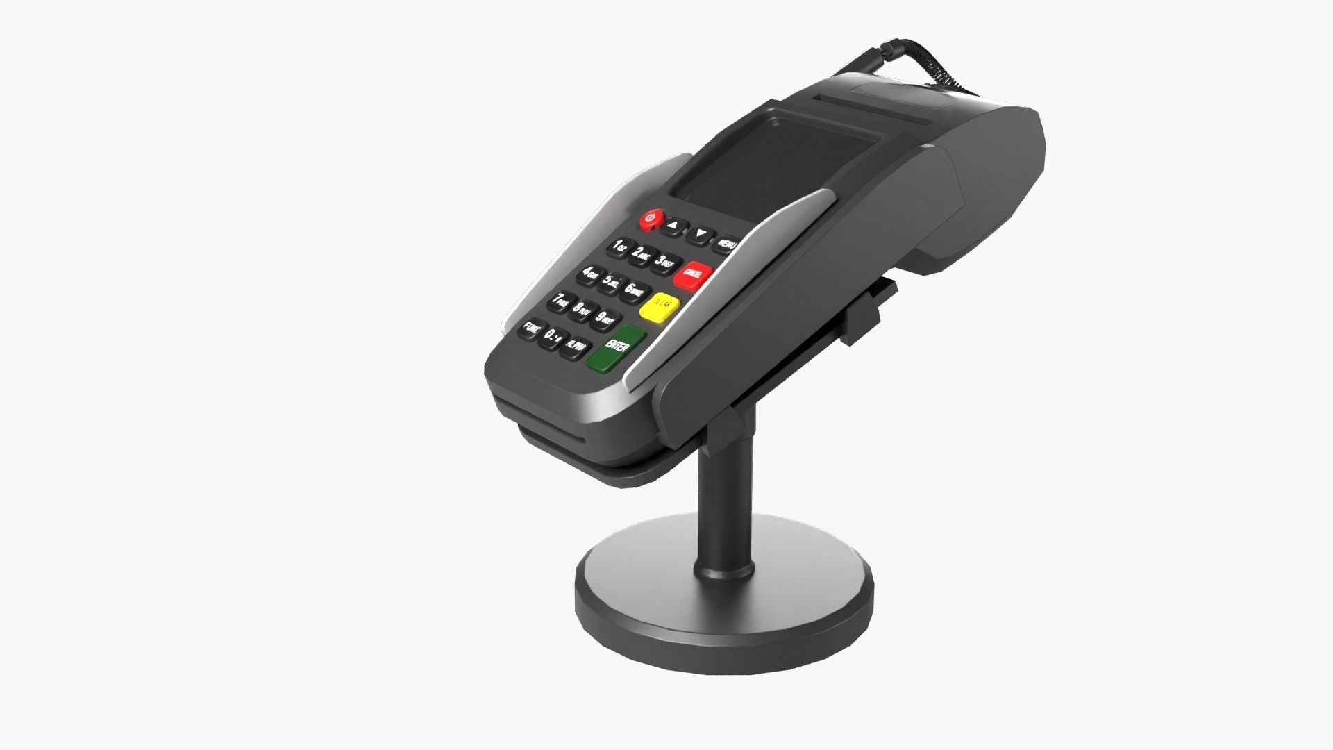 POS Payment Terminal Low-poly 3D model_3