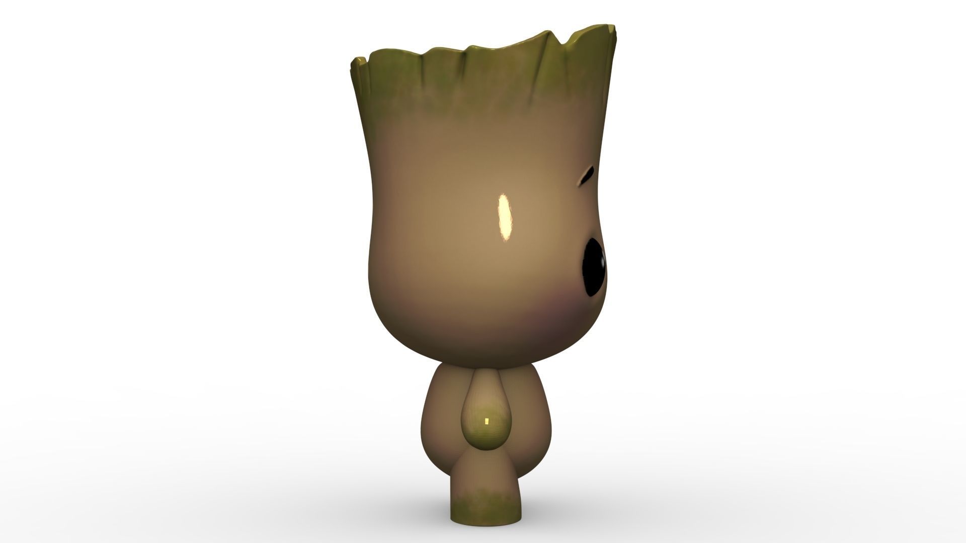 CUTE FAT GROOT PLANTER 3D print model_5