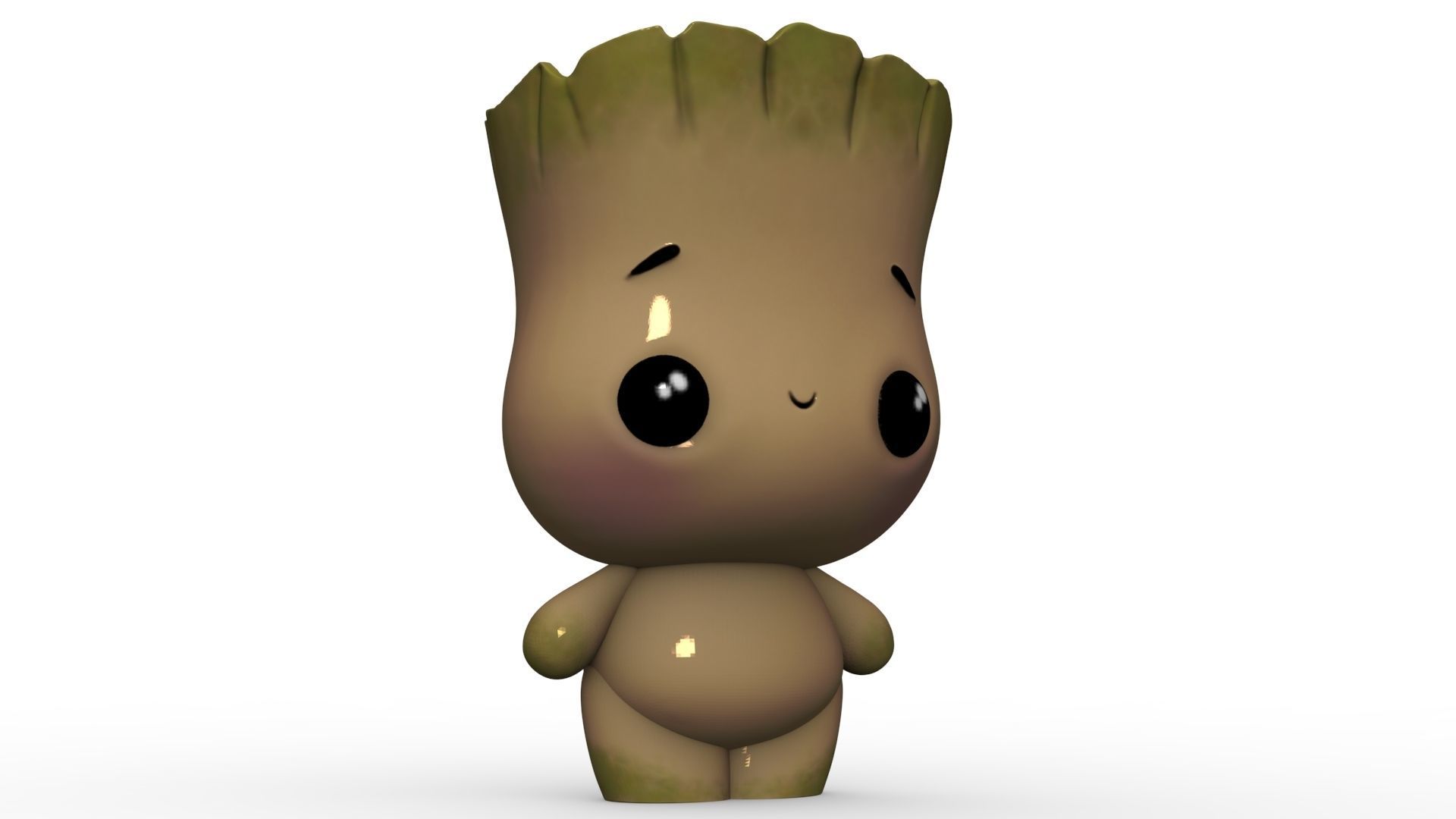 CUTE FAT GROOT PLANTER 3D print model_1
