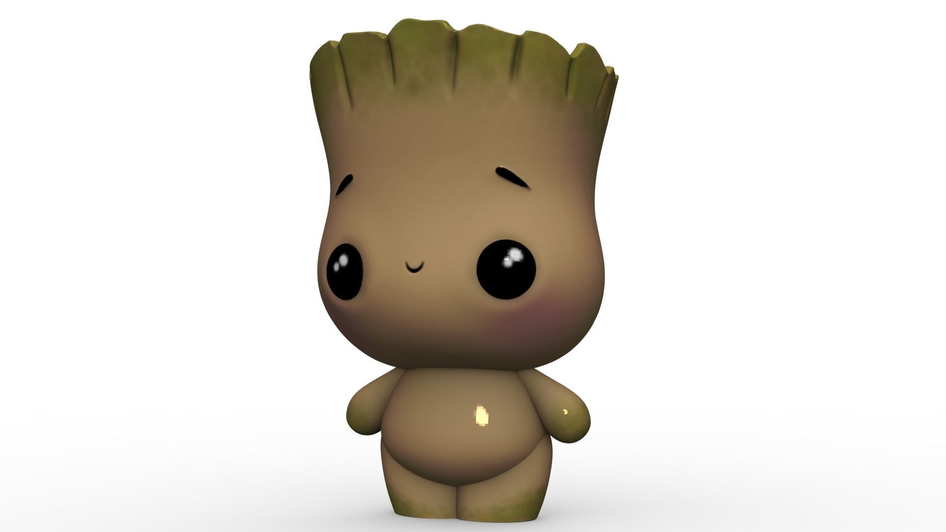 CUTE FAT GROOT PLANTER 3D print model_2