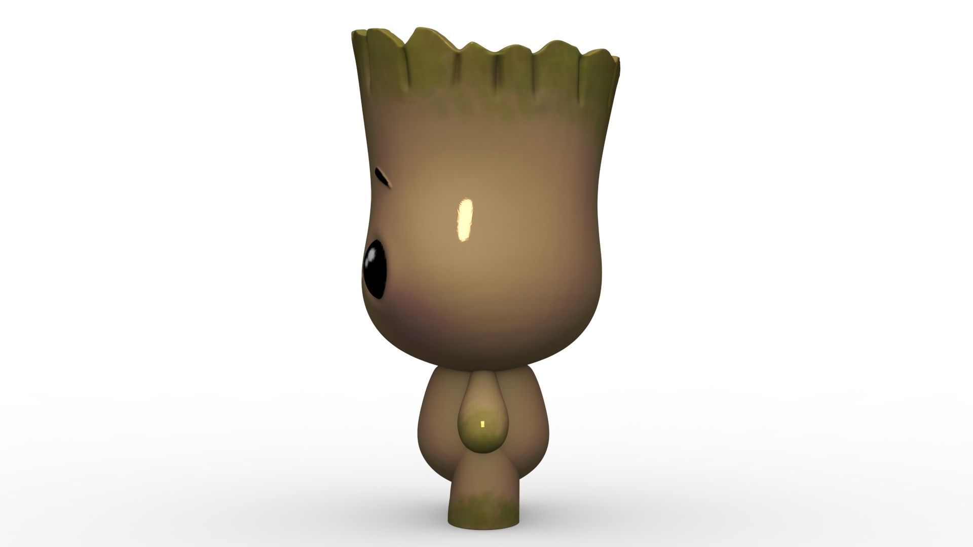 CUTE FAT GROOT PLANTER 3D print model_6