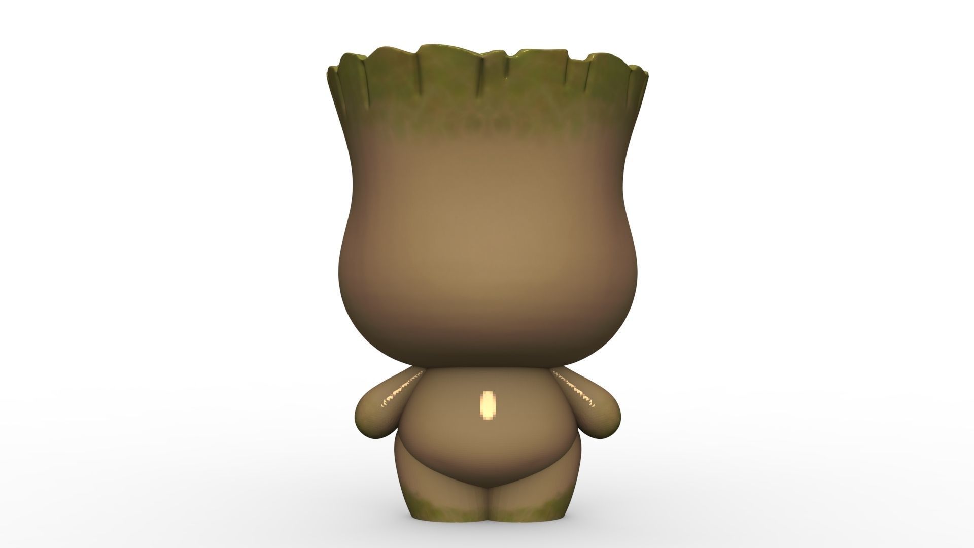 CUTE FAT GROOT PLANTER 3D print model_4