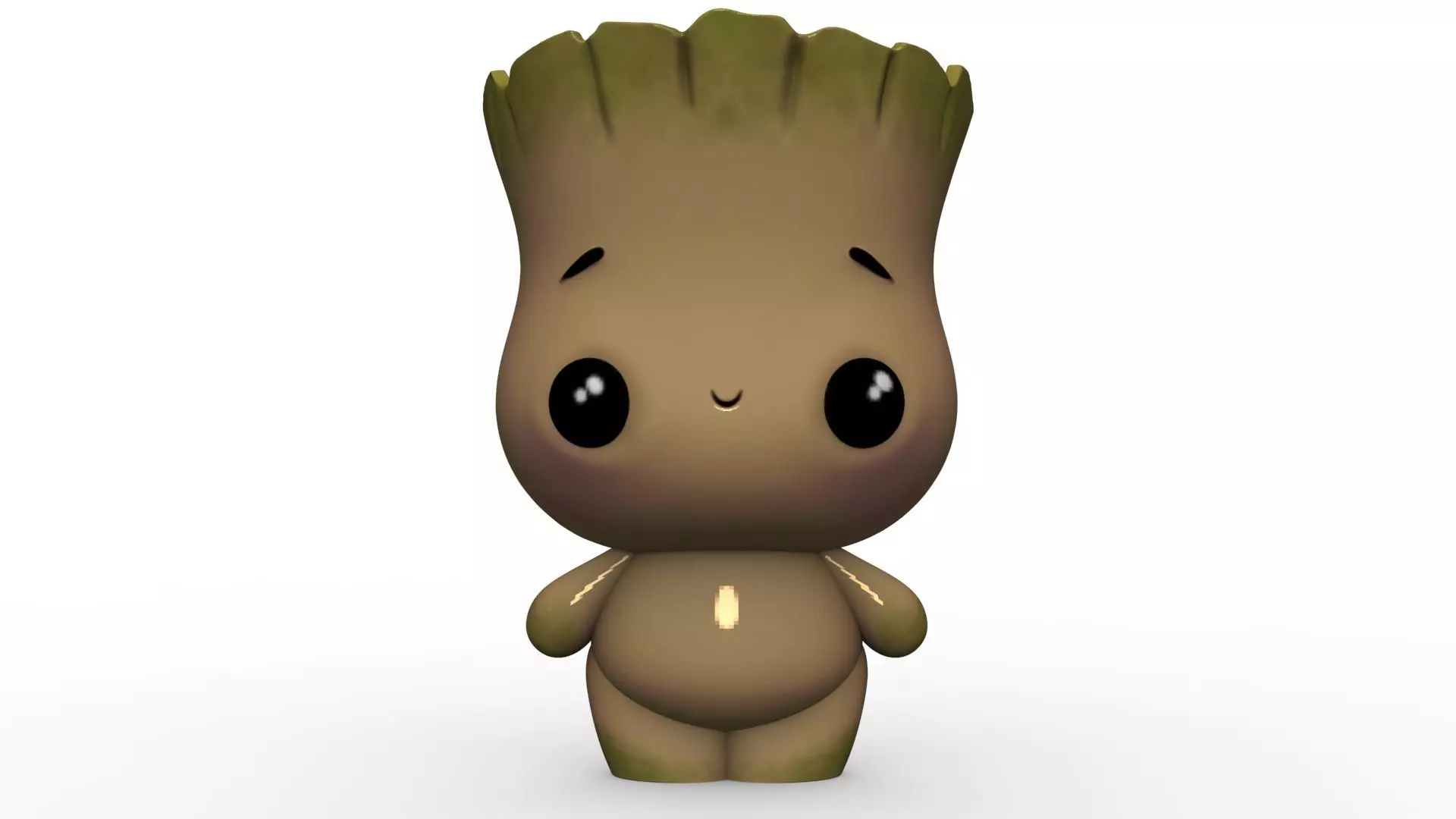 CUTE FAT GROOT PLANTER 3D print model_0