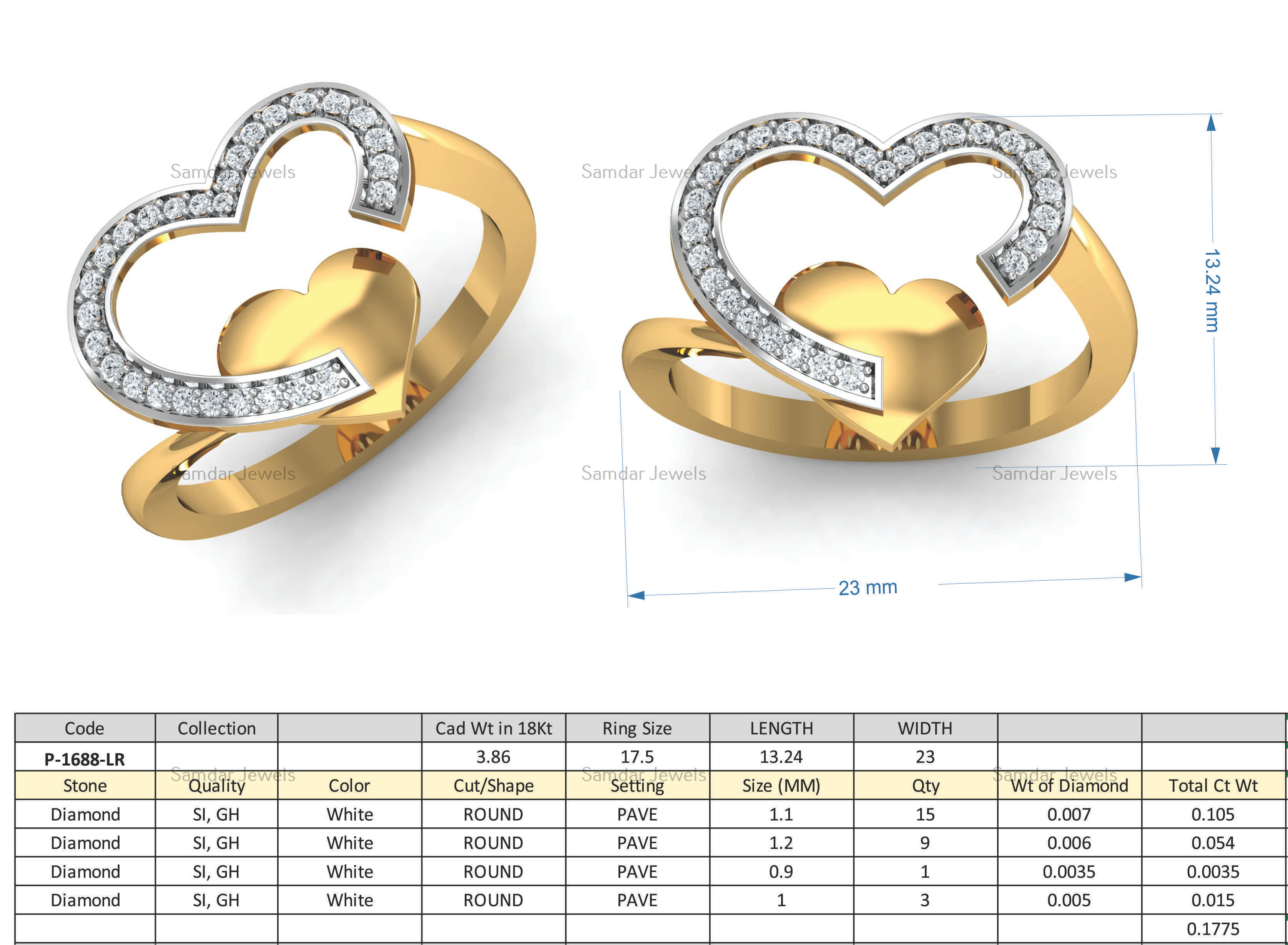 Earring Pendants And Rings Lot Printable Model p1688 3D print model_6